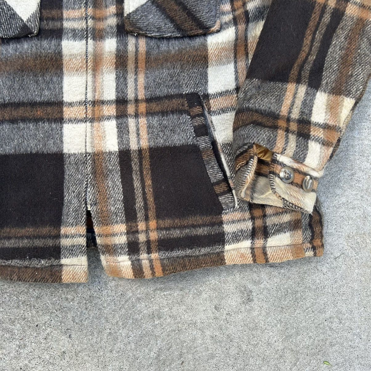 Vintage Vintage 80s VIP Flannel Jacket Wool Brown And Orange Size US L / EU 52-54 / 3 - 4 Thumbnail