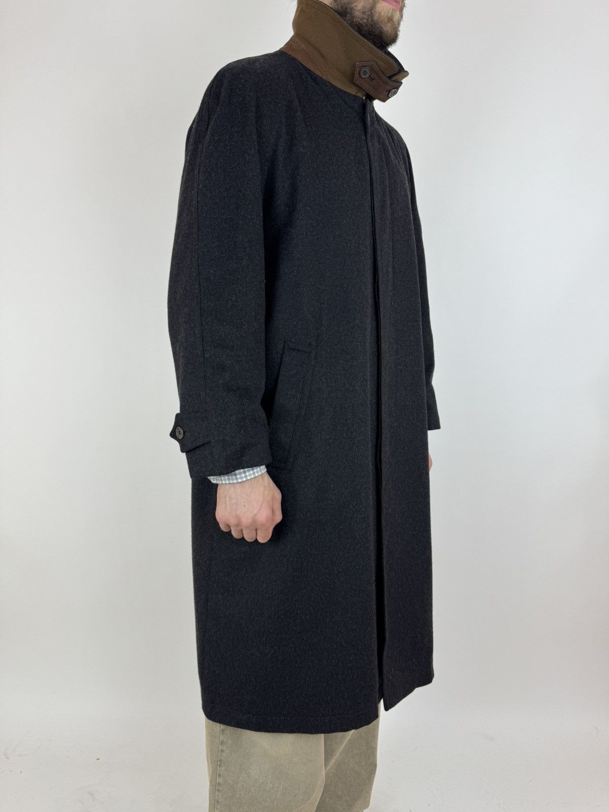 Schneiders SCHNEIDERS Wool Coat Vintage Long Trench Peacoat Coat 54/2XL Size US XXL / EU 58 / 5 - 7 Thumbnail