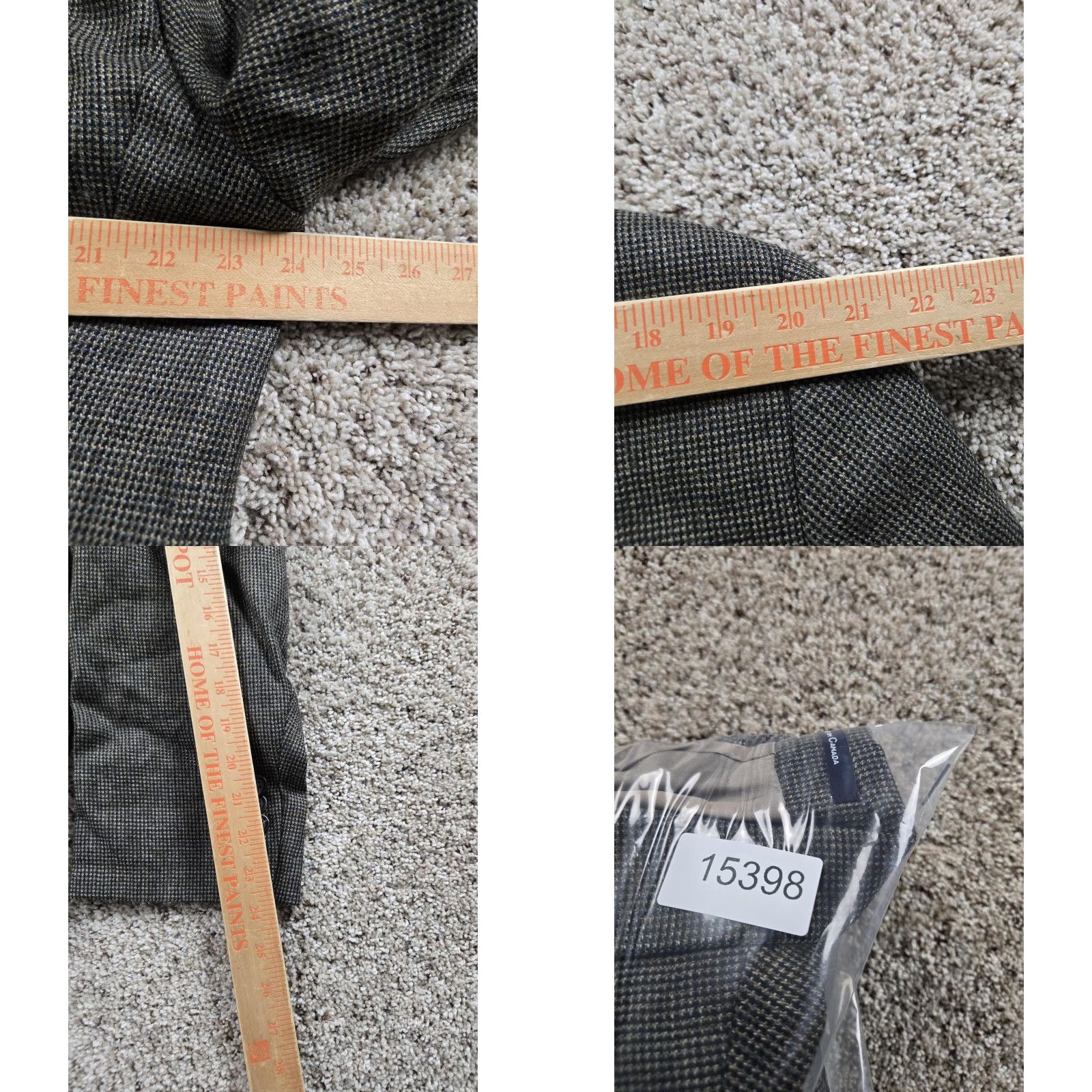 Polo Ralph Lauren VINTAGE Polo Ralph Lauren Mens Blazer Coat Wool 2 Piece Houndstooth Tweed 43R Gray Notch Lapel 90s Size US XL / EU 56 / 4 - 9 Thumbnail