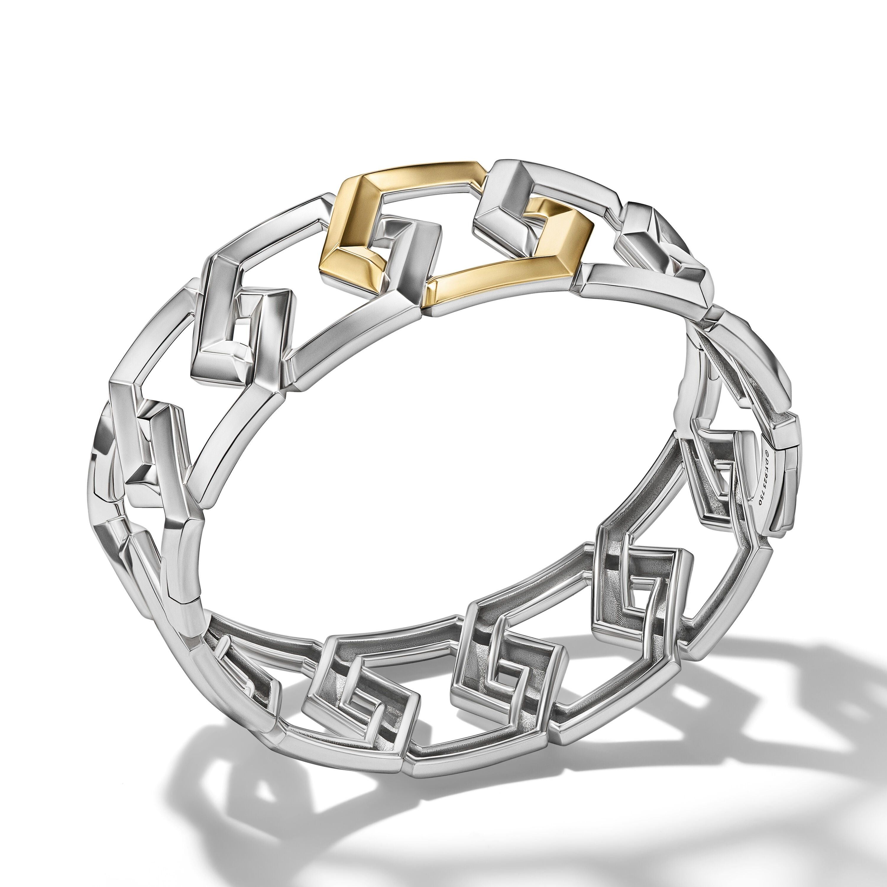 David Yurman o1w1db10325 Bracelet in Silver with 18K Yellow Gold & 24mm Size ONE SIZE - 2 Thumbnail