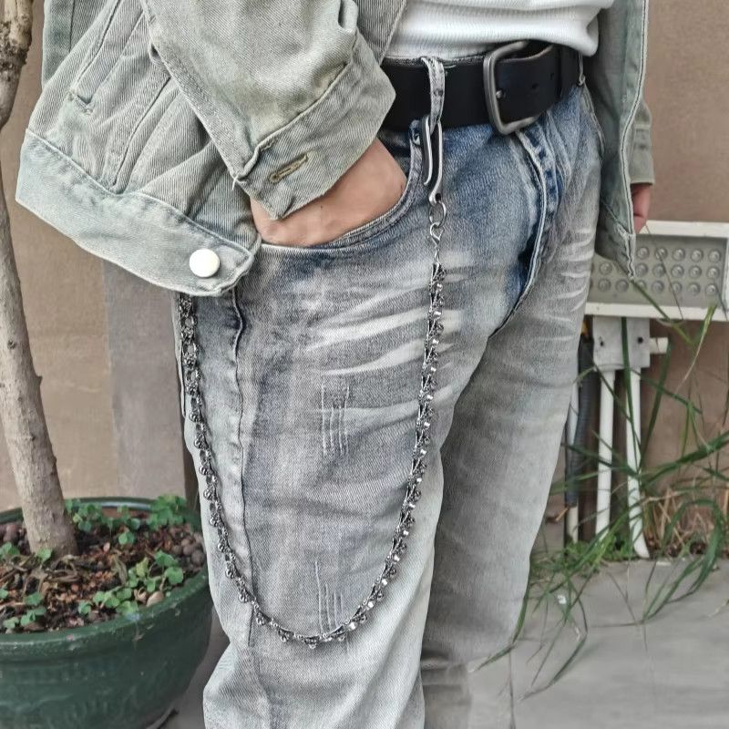 Jewelry Dark punk Style Skeleton Pants Waist Chain Size ONE SIZE - 8 Thumbnail