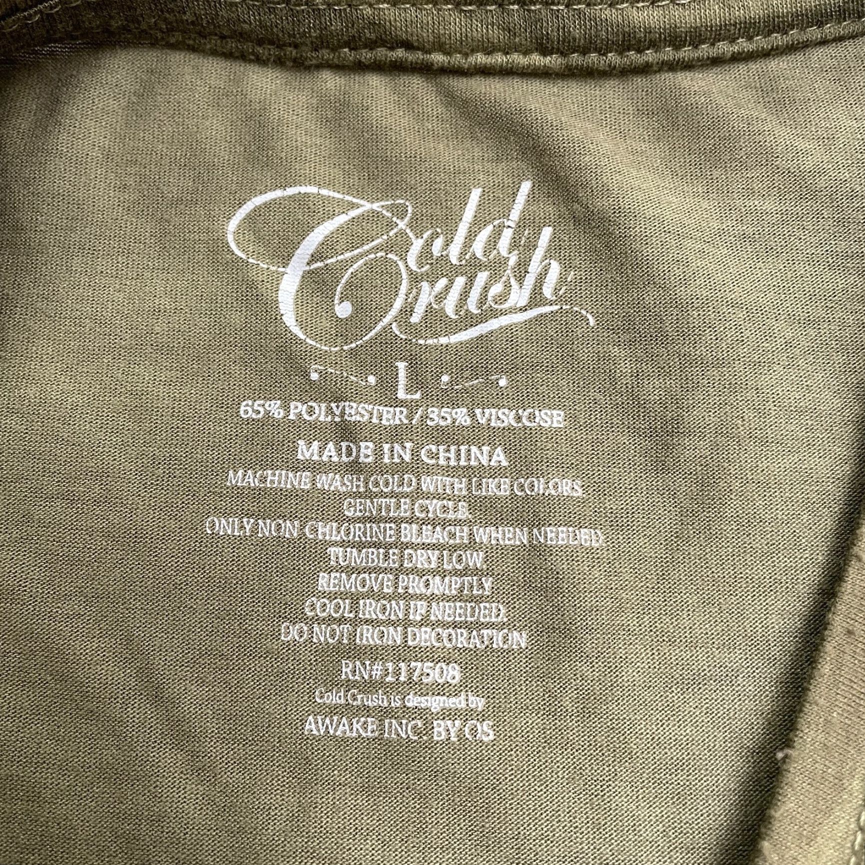Vintage Cold Crush T-Shirt Womens L Green Camouflage Short Sleeve Casual Tee Size L / US 10 / IT 46 - 7 Thumbnail
