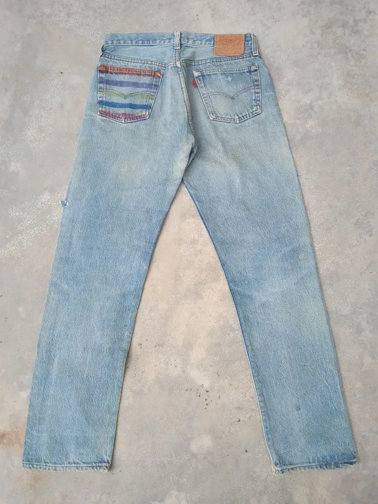 Levi's × Vintage 80s Vintage Levis 501 Made In USA Distressed Jeans 29x30 Size US 29 - 2 Thumbnail