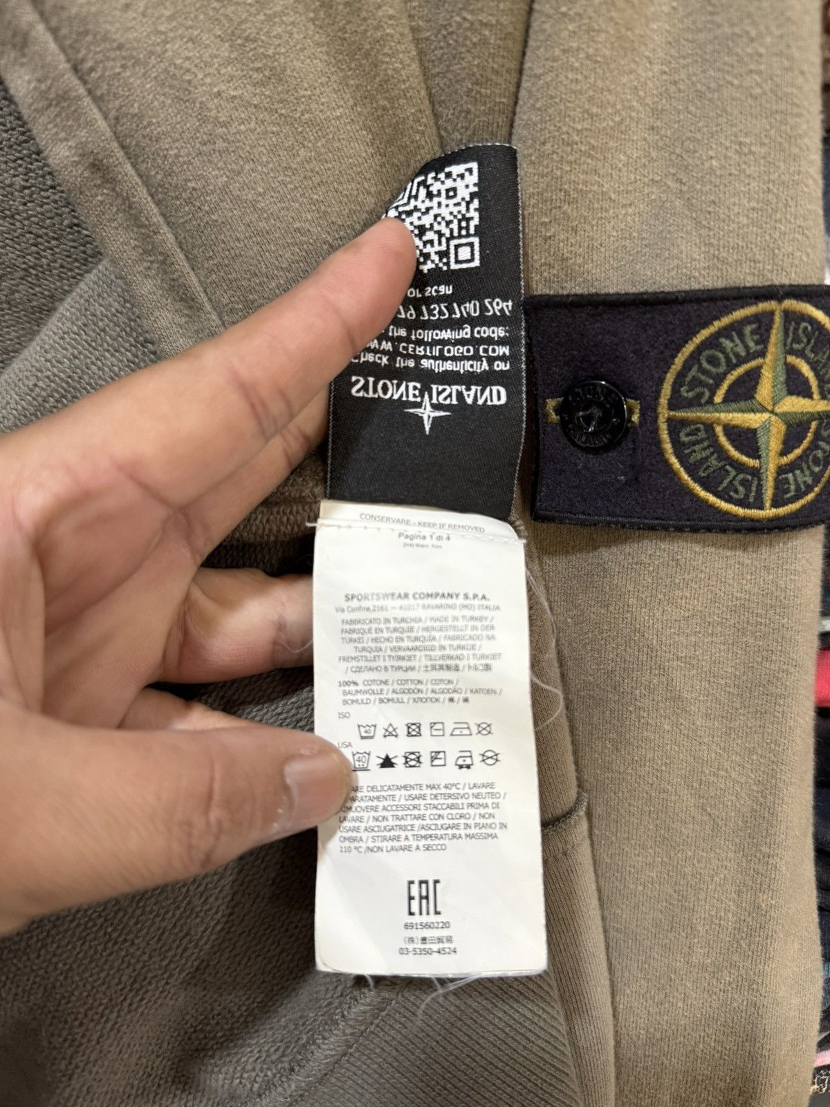 Stone Island Stone Island Zipper Hoodie Soft Green Faded Tee Size US L / EU 52-54 / 3 - 11 Thumbnail