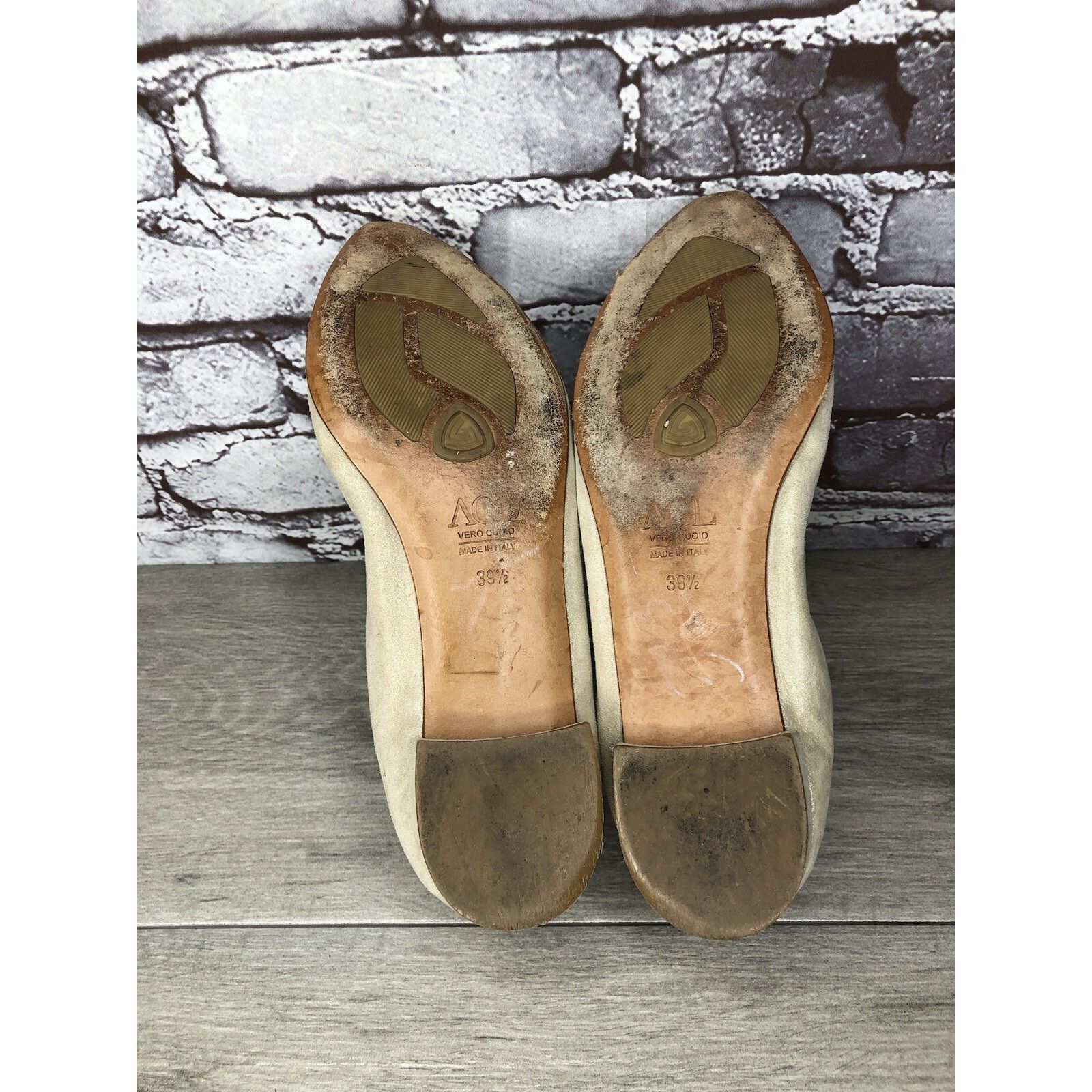 Other Attilio Giusti Leombruni Beige Leather Snake Pointed Cap Toe Size US 9 / IT 39 - 9 Thumbnail