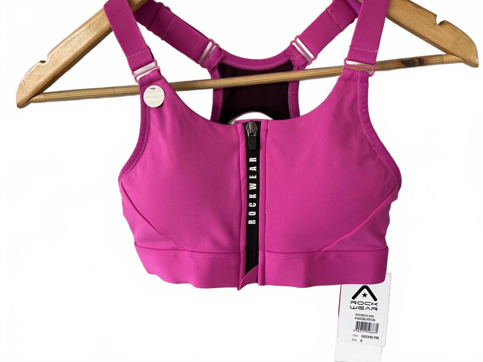 Rocawear ROCKWEAR CROP SPORTS BRA ACTIVE TOP PINK NEW ~ Size 6 Size XS / US 0-2 / IT 36-38 - 2 Thumbnail
