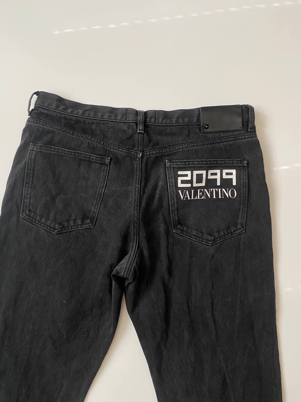 Valentino Valentino Garavani 2099 Print Slim Jeans in Black Cotton Size US 34 / EU 50 - 3 Thumbnail