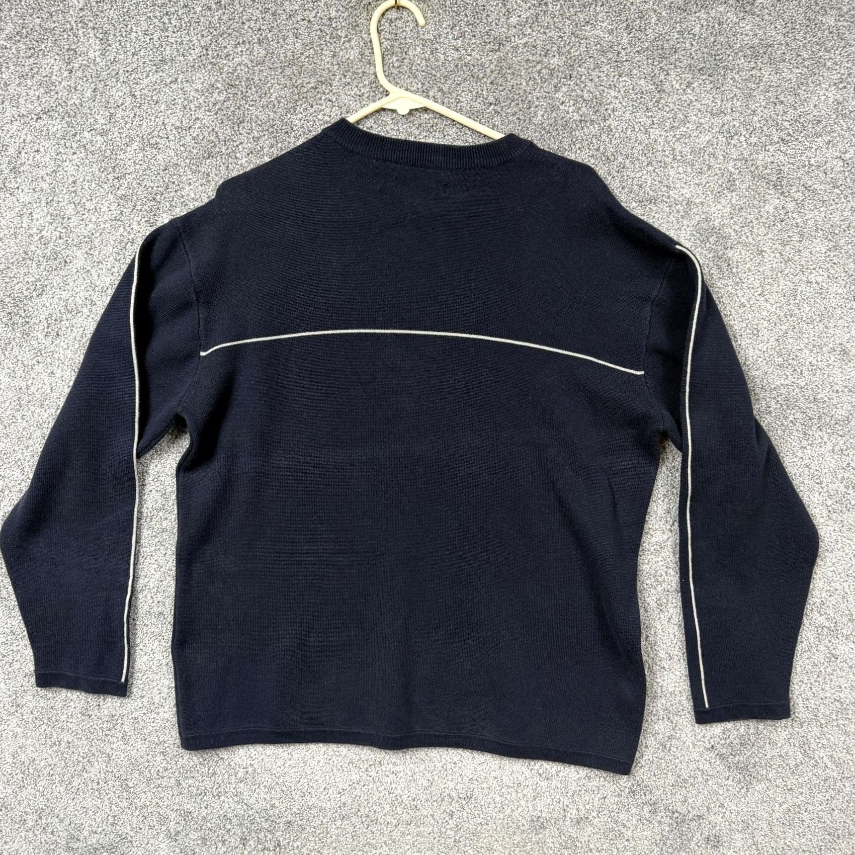 Aeropostale VINTAGE Aeropostale Sweater Mens L Blue V-Neck Striped Pullover 90s Preppy Grunge Knit Long Sleeve Winter Fall Casual Mens Size US L / EU 52-54 / 3 - 7 Thumbnail