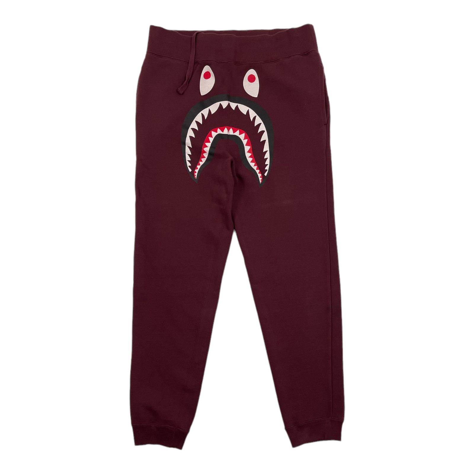 image of Bape Shark Slim Sweatpants Burgundy Green Camo Pre-Owned, Men's (Size 36)