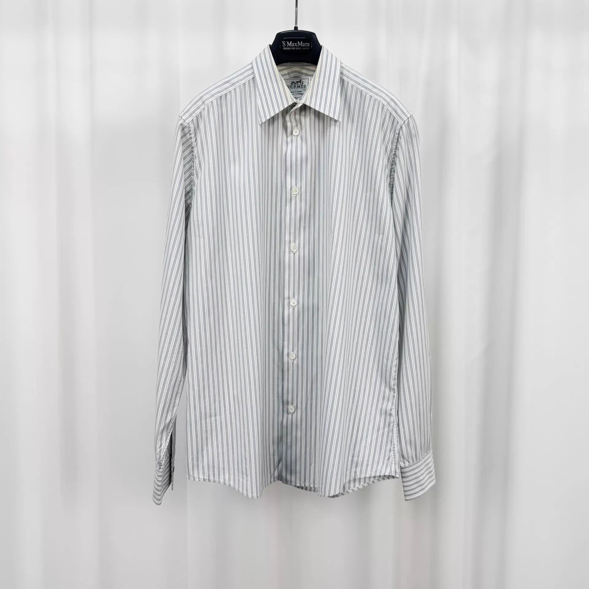 Hermes Hermes H All-Over Stripe Shirt 40 95N Collar Yellow Size US M / EU 48-50 / 2 - 1 Thumbnail