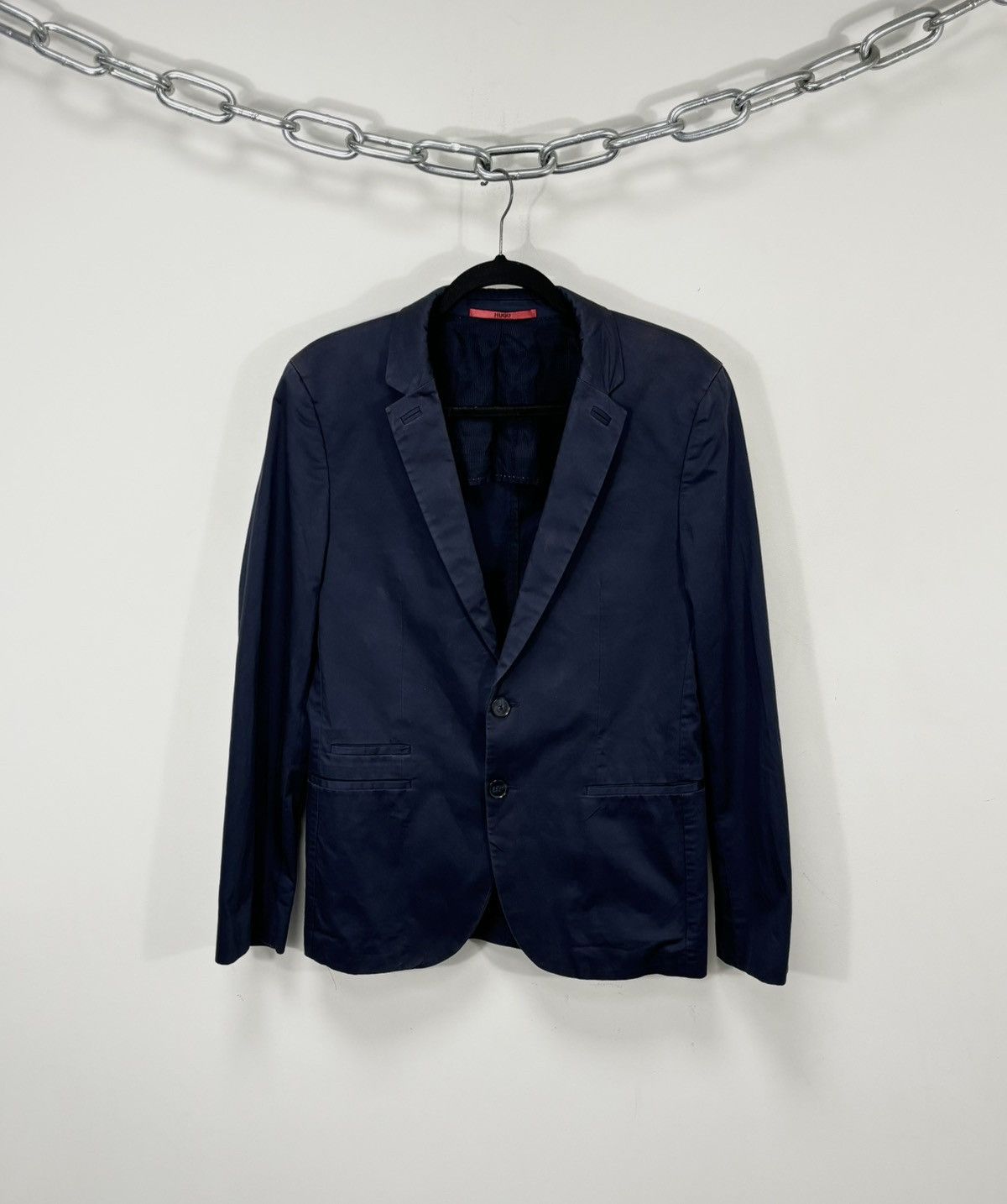 Hugo Boss Hugo Boss Men’s Navy Blue 2-Piece Pima Cotton Suit Size 38R - 2 Thumbnail