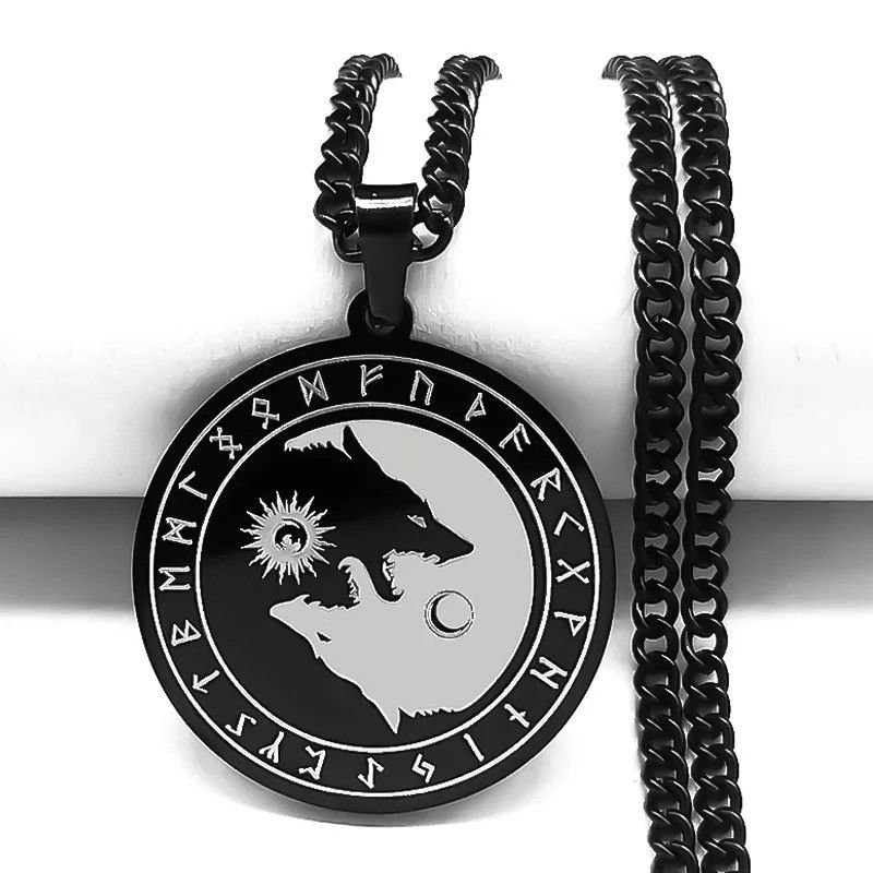 Jewelry Yin and Yang Wolf Chain Necklace Size ONE SIZE - 1 Thumbnail