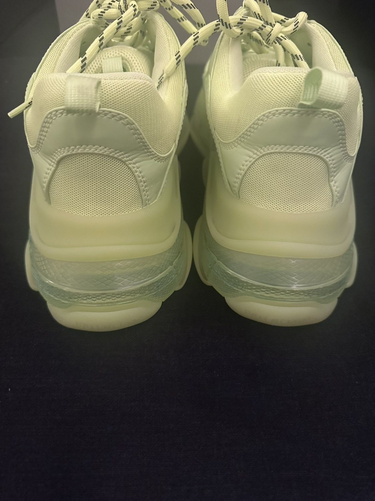 Balenciaga Balenciaga Triple S Clear Sole Sneakers Neon Yellow Size US 12 / EU 45 - 5 Thumbnail