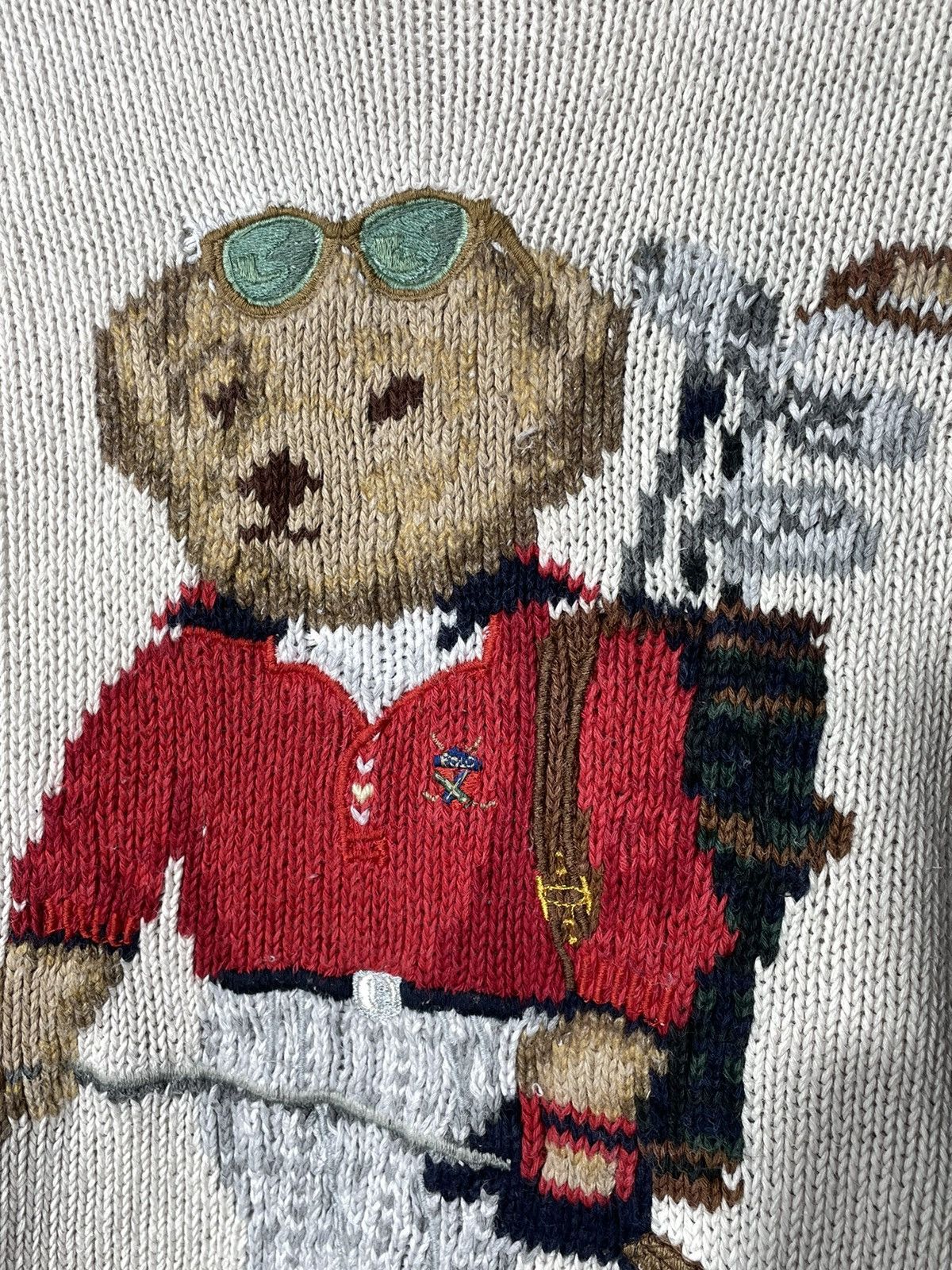 Polo Ralph Lauren × Vintage Sweater Polo Bear Vintage Hand Knit Size US S / EU 44-46 / 1 - 5 Thumbnail