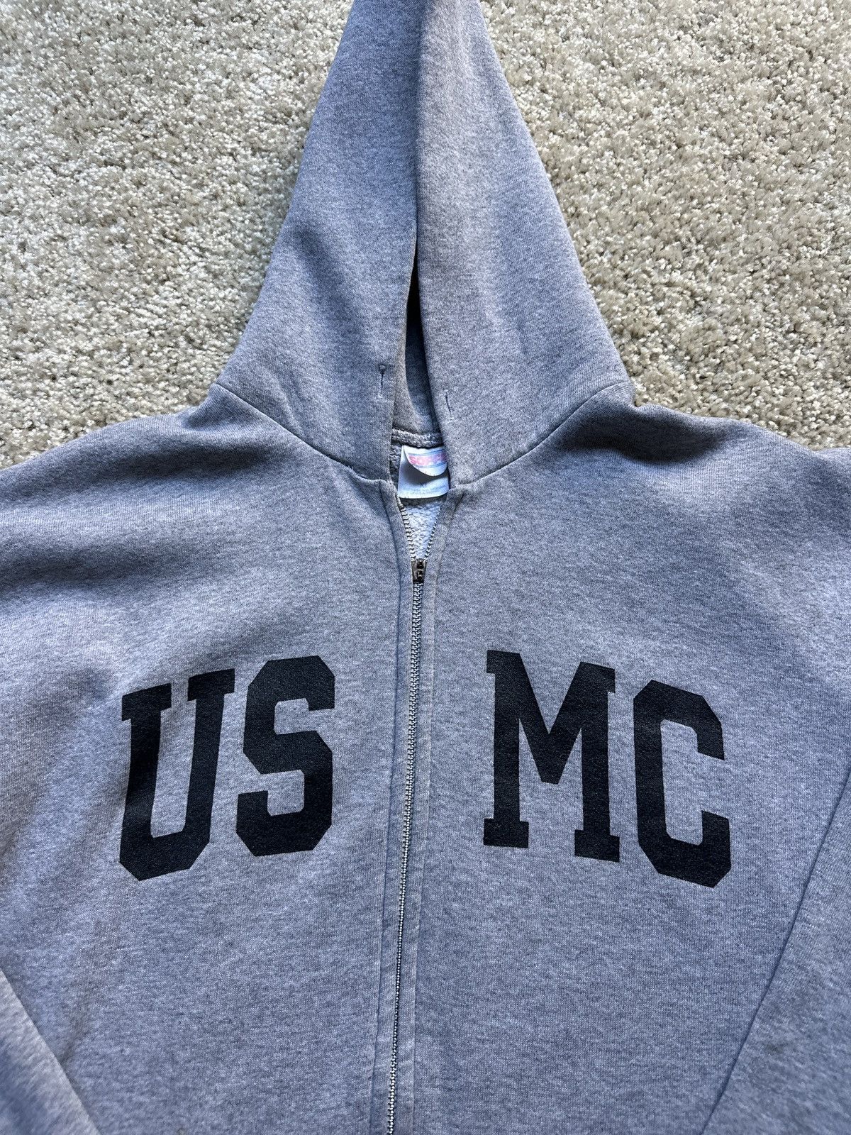 Soffe USMC Grey Zipup Hoodie Size US L / EU 52-54 / 3 - 3 Thumbnail