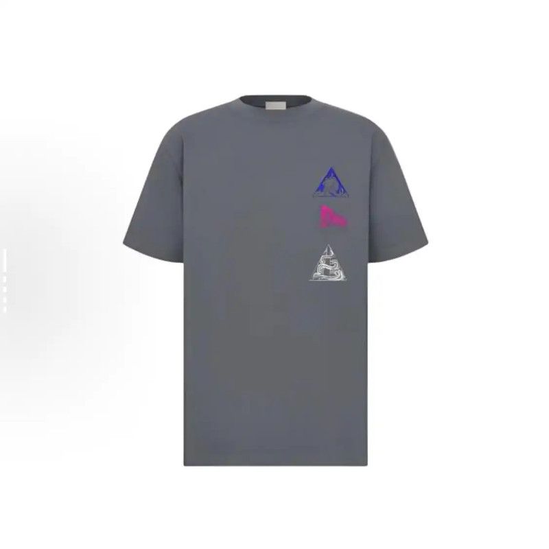Dior Dior Men's Cotton Graphic T-Shirt in Dark Gray 0089 Size US XXL / EU 58 / 5 - 1 Thumbnail