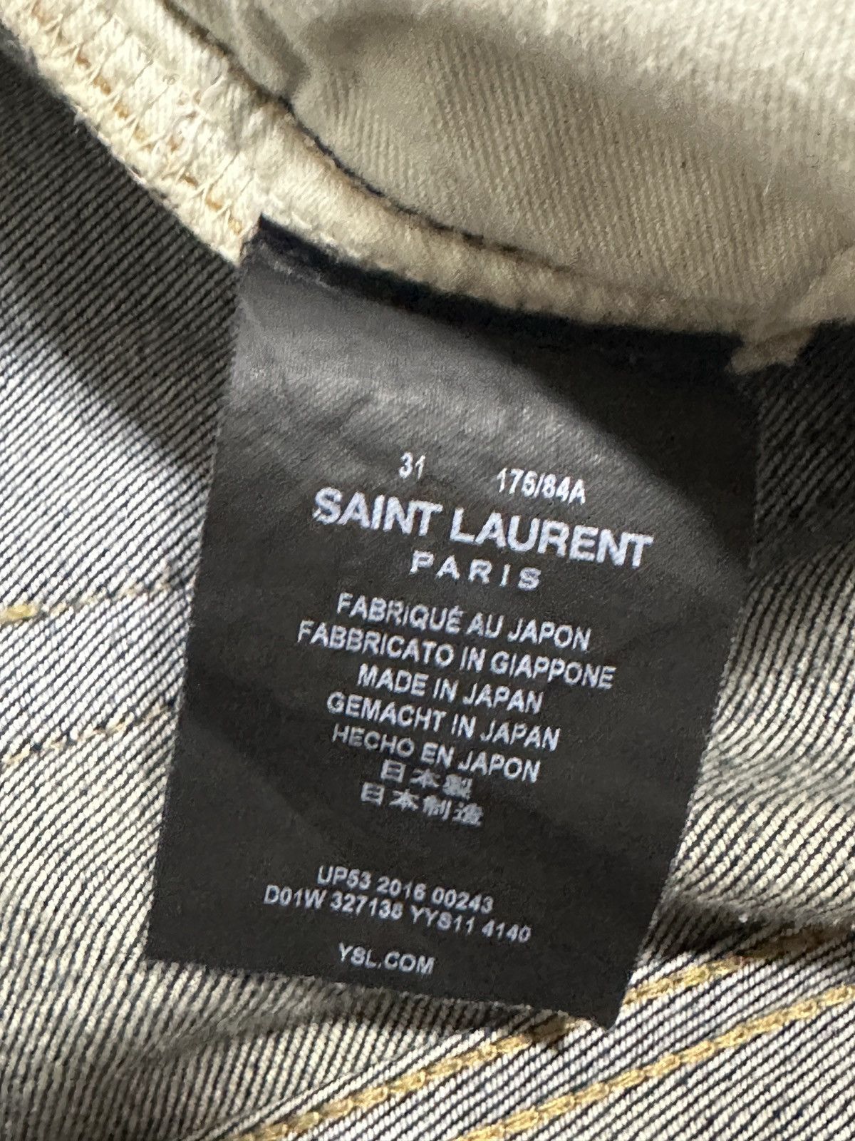 Saint Laurent Paris Saint Laurent D02 (2016) Made in Japan, Hedi Slimane Era Size US 31 - 4 Thumbnail