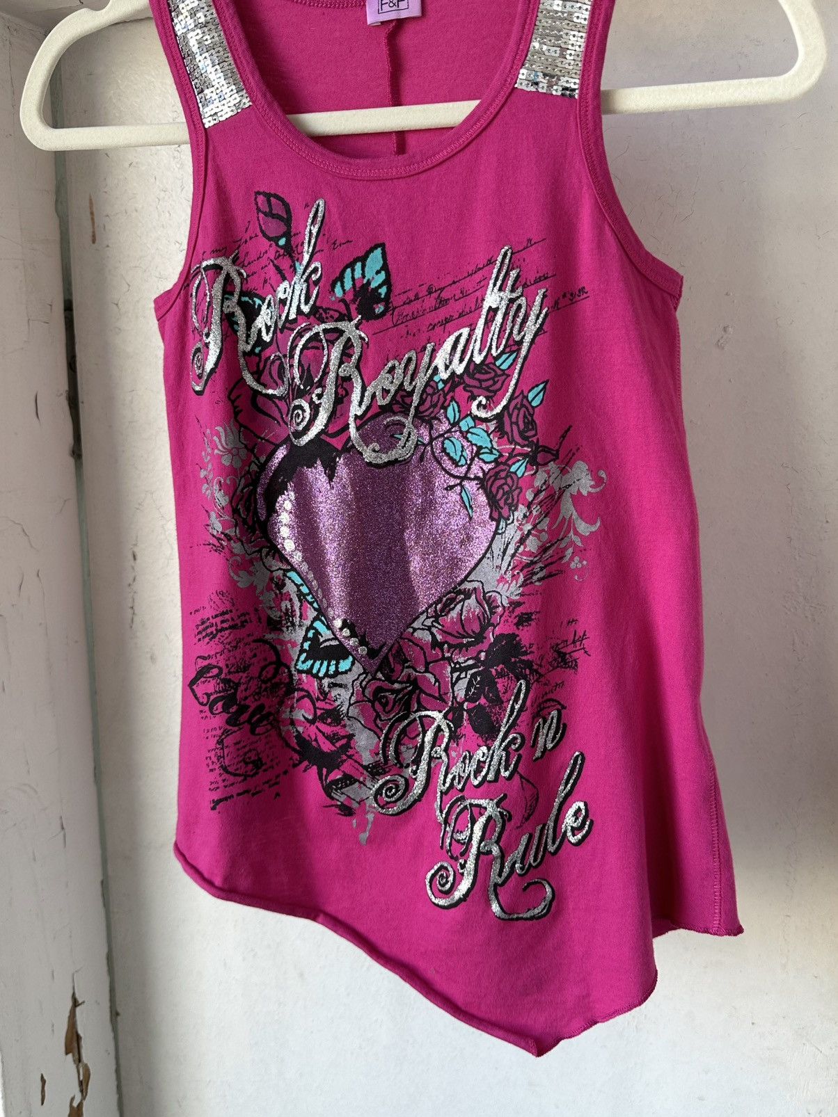 Beauty Beast × If Six Was Nine × Vintage Vintage Pink Printed Asymmetrical Top Size S / US 4 / IT 40 - 3 Thumbnail