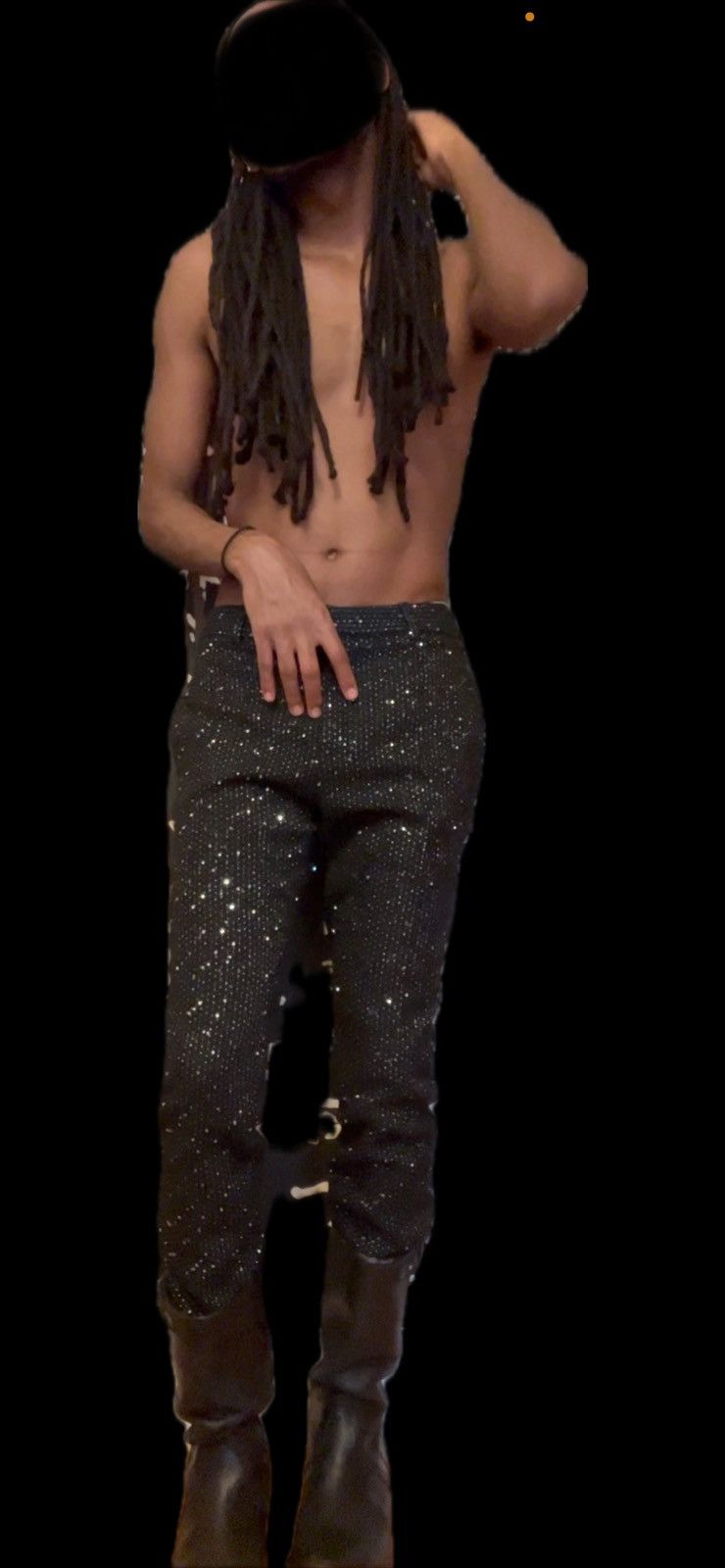 Saint Laurent Paris SS/20 Black Sequin Tweed Trousers Size US 30 / EU 46 - 12 Thumbnail