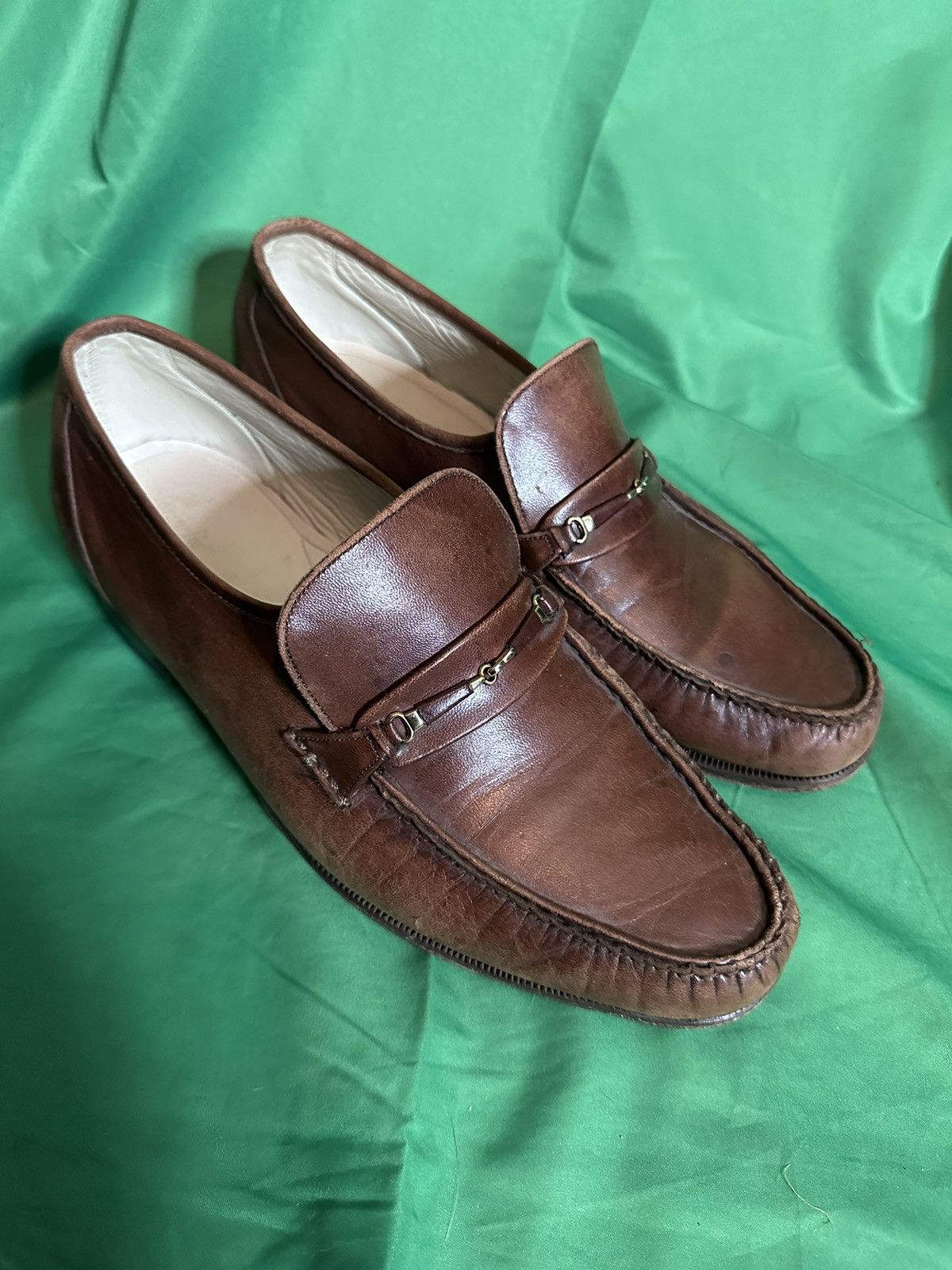 Florsheim IMPERIAL brown leather horsebit moc toe loafers Size US 9 / EU 42 - 2 Thumbnail