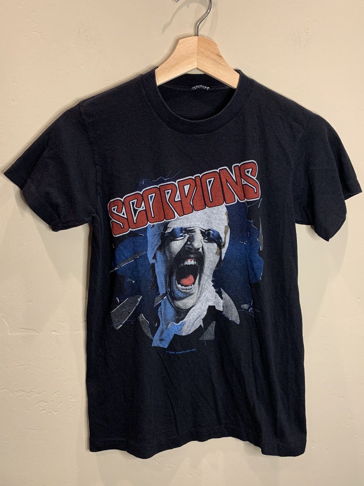 image of Art x Band Tees Vintage 1982 Scorpions Blackout Tour Band T-Shirt, Men's (Size XS)