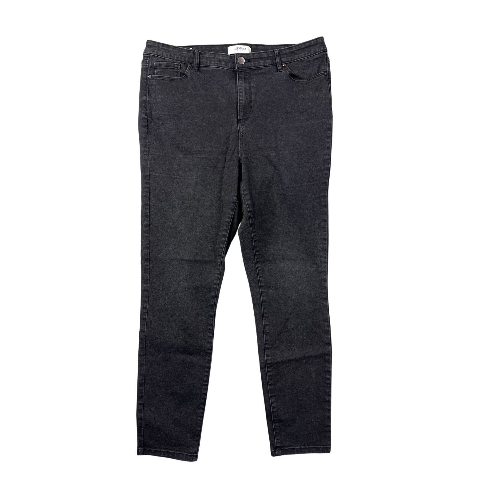 Ellen Tracy Women's 16 Ellen Tracy Refined Mid Rise Skinny Black Jeans Size 38" / US 16 / IT 52 - 1 Thumbnail