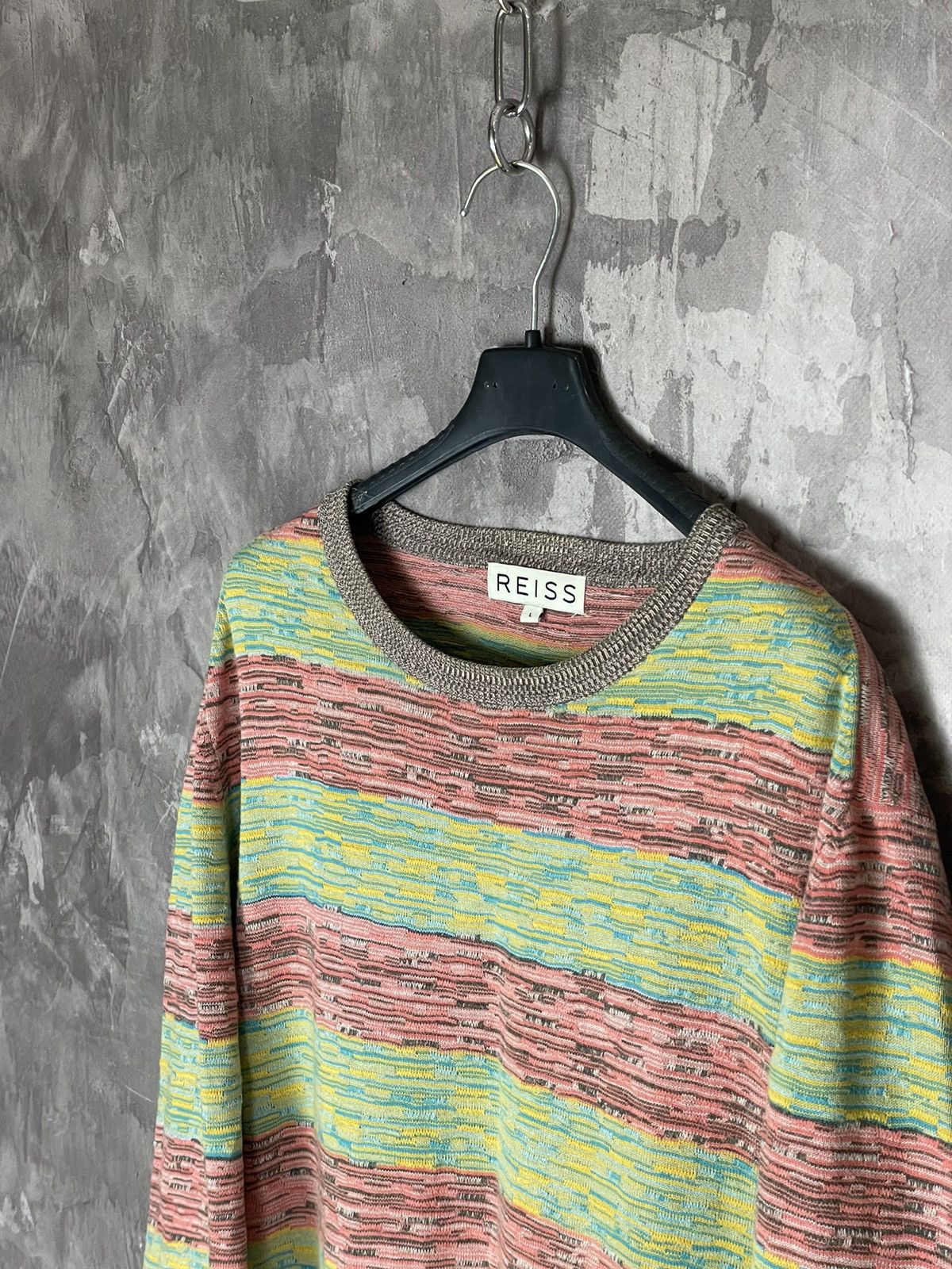 Reiss × Vintage Reiss Vintage Knitted Multicolour Sweater Size US L / EU 52-54 / 3 - 7 Thumbnail