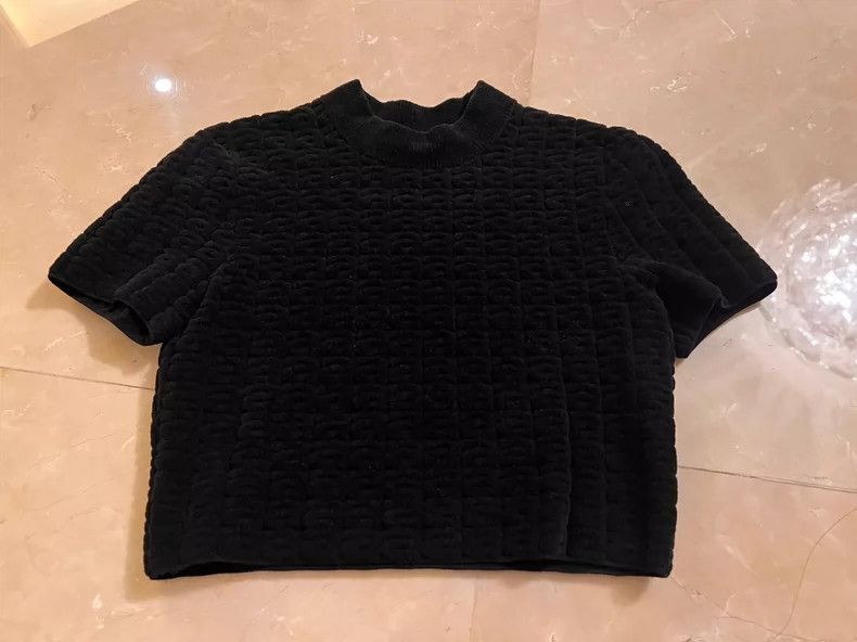 Alexander Wang Alexander Wang Black Short Sleeve Crop Top- Size S / US 4 / IT 40 - 1 Thumbnail