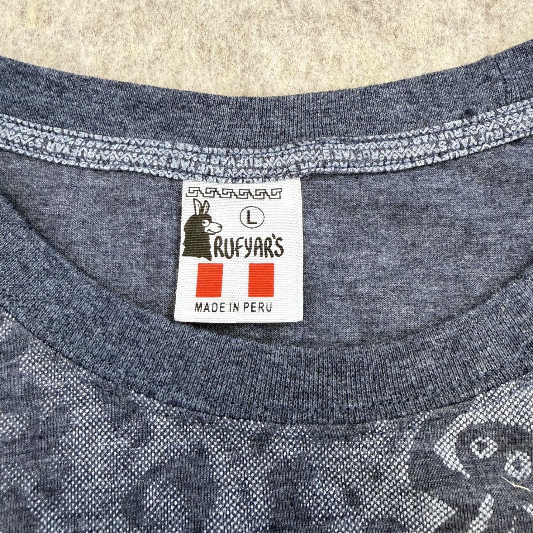 Vintage Nasca Lines Peru Shirt Mens Large Gray AOP Graphic Souvenir Rufyar's Size US L / EU 52-54 / 3 - 6 Thumbnail