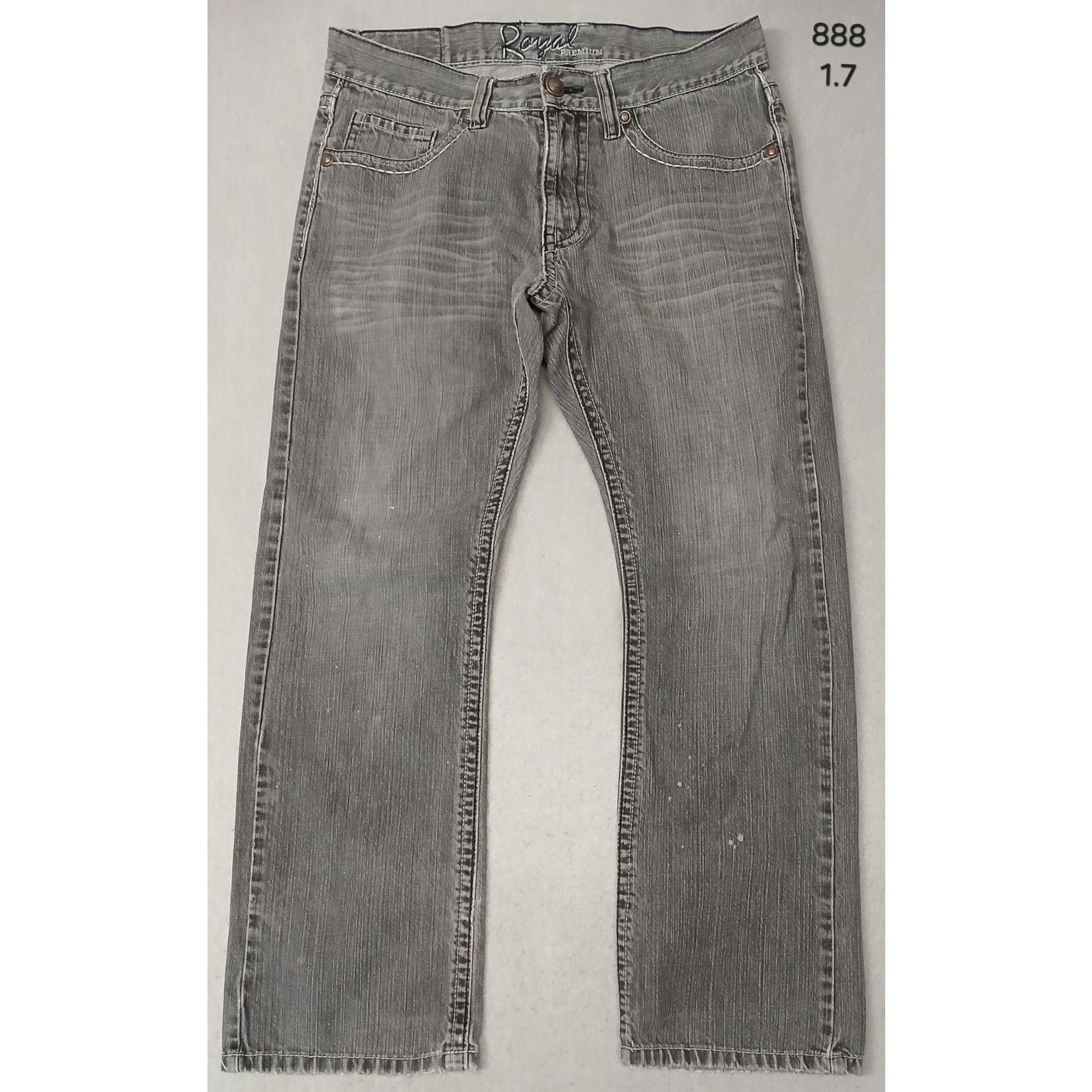 Other Royal (32x30) Mens Gray Straight Boot Cut Denim Jeans Size US 32 / EU 48 - 1 Thumbnail
