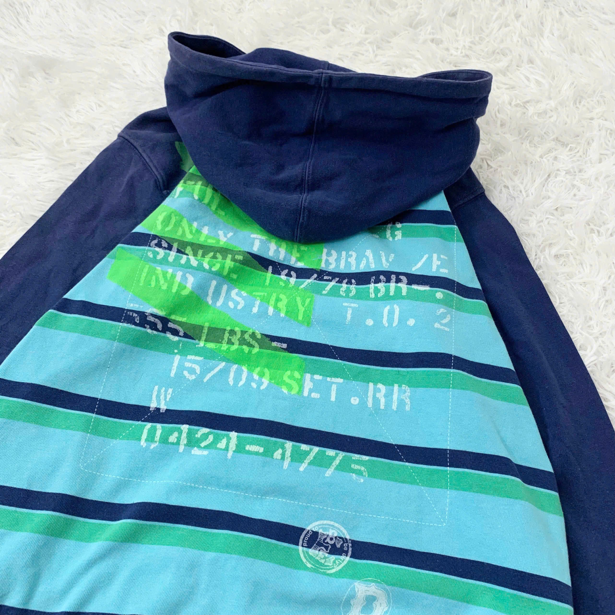 Diesel Diesel Archive Hybrid Hoodie - Deconstructed Striped Zip-Up Size US L / EU 52-54 / 3 - 2 Thumbnail
