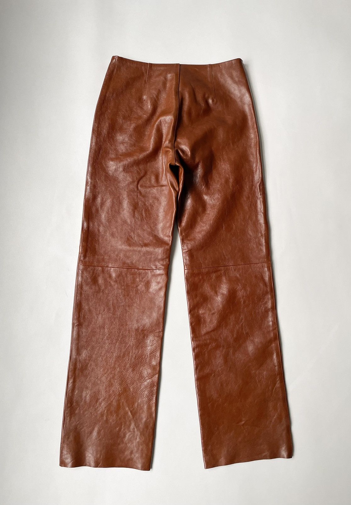 Our Legacy Cognac Leather ‘Biker’ Trousers Size US 30 / EU 46 - 12 Thumbnail