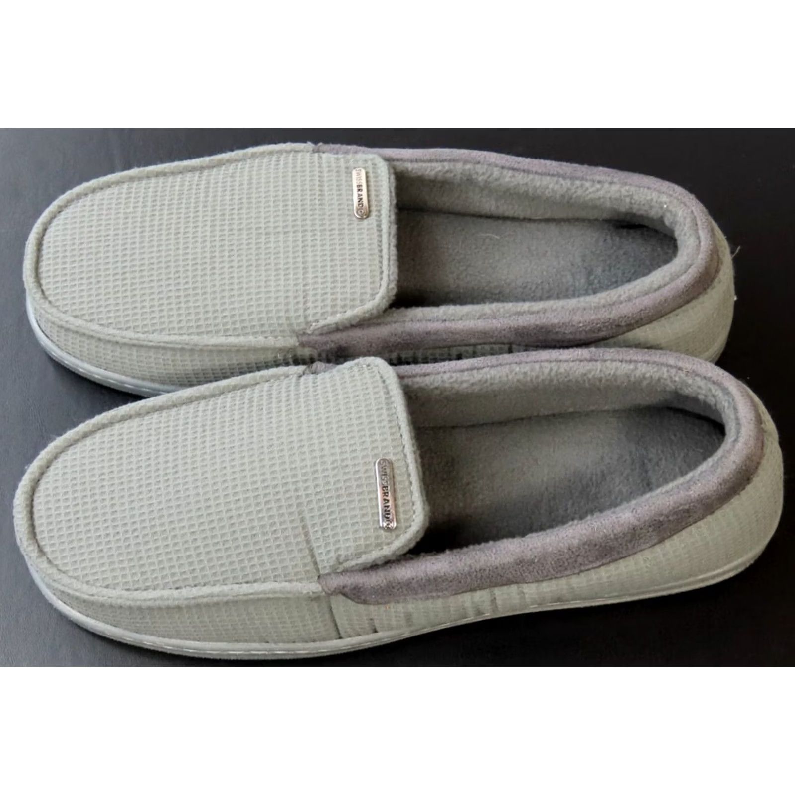 J Brand Swiss Brand SB Gray Foam Slippers Mens S 7 NWOB Slipper Casual Travel Comfort Cushioned Memory Foam Logo Pattern Solid Gray Size US 7 / EU 40 - 5 Thumbnail