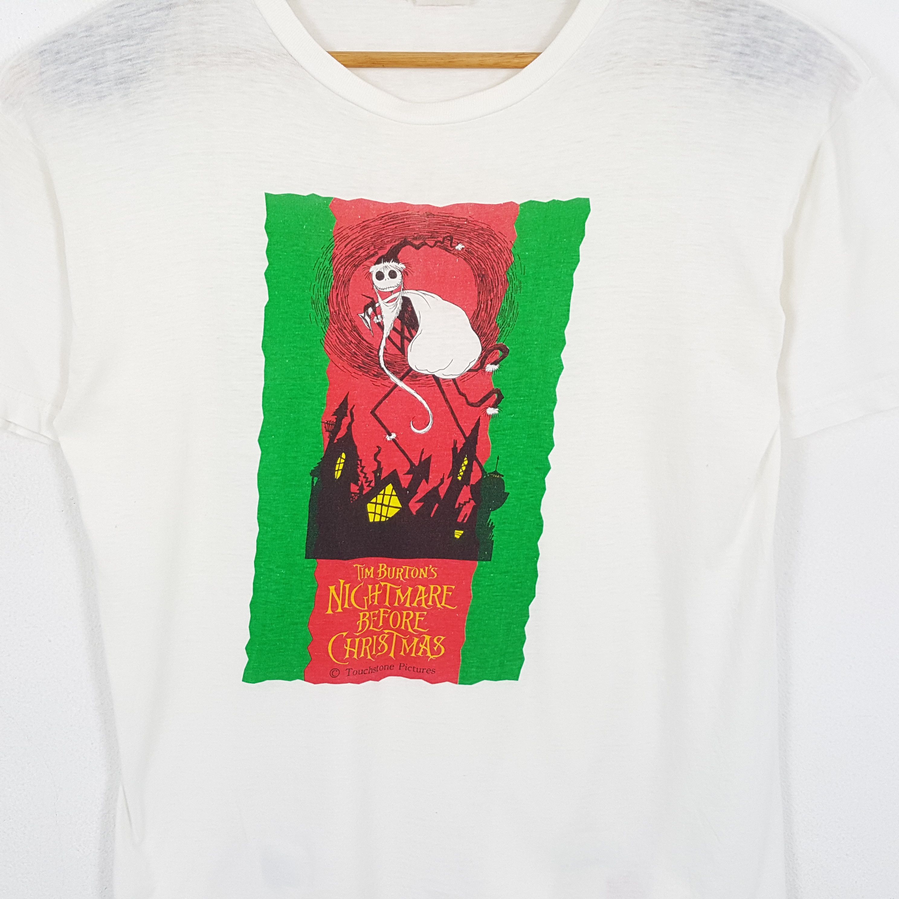 Vintage Vintage TIM BURTON'S NIGHTMARE BEFORE CHRISTMAS Movie Tees Size US M / EU 48-50 / 2 - 2 Thumbnail