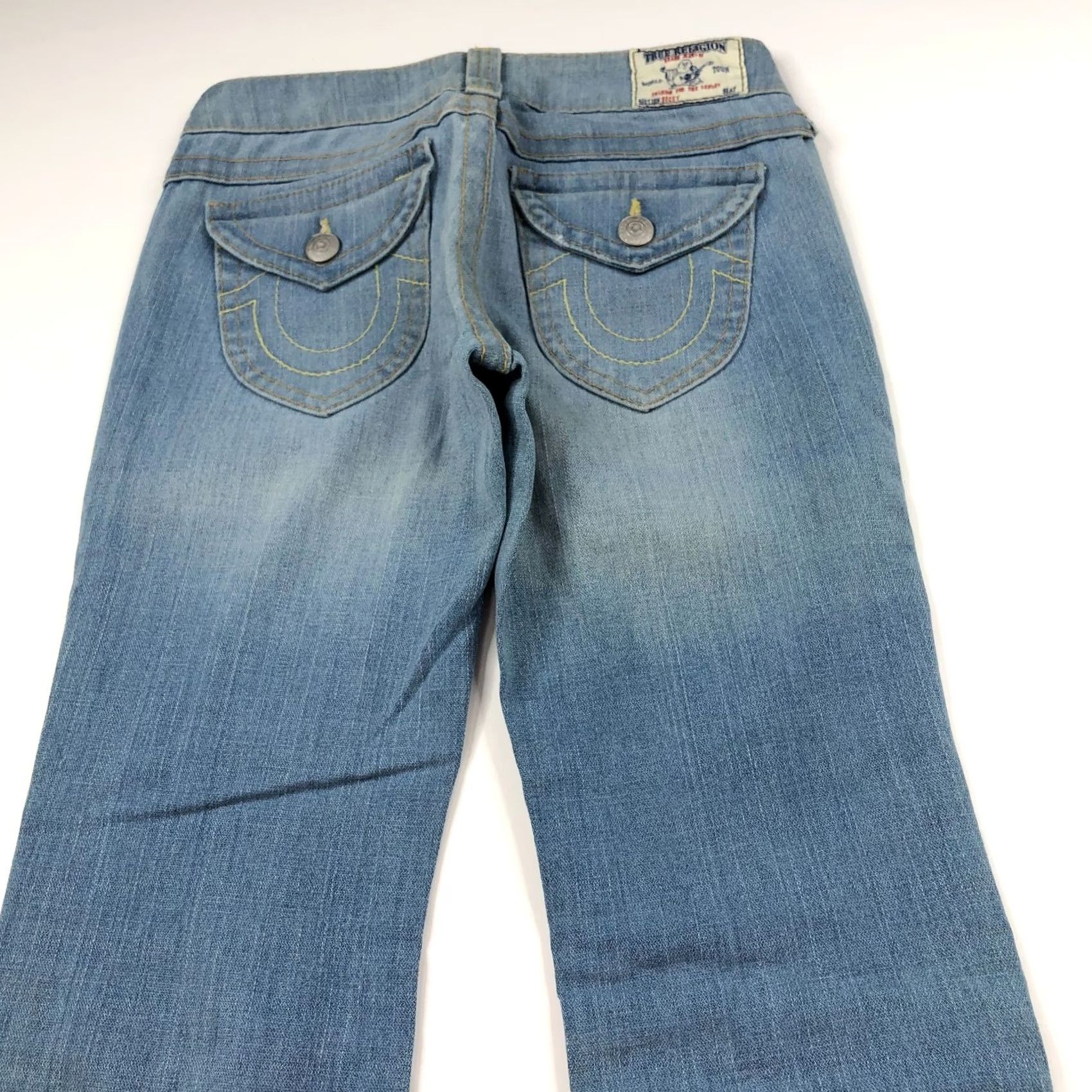 True Religion True Religion Becky Bootcut Jeans 26 (Fits 28W 33L) Low Rise Denim HRJ Flap 5-Pocket Belt Loops Blue Women Jeans Men? Size 26" / US 2 / IT 38 - 2 Thumbnail