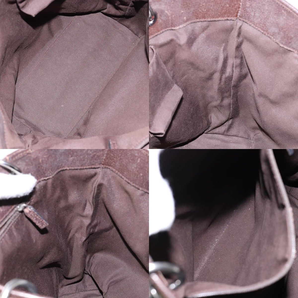 Gucci GUCCI GG Canvas Tote Bag Beige Silver Size ONE SIZE - 12 Thumbnail