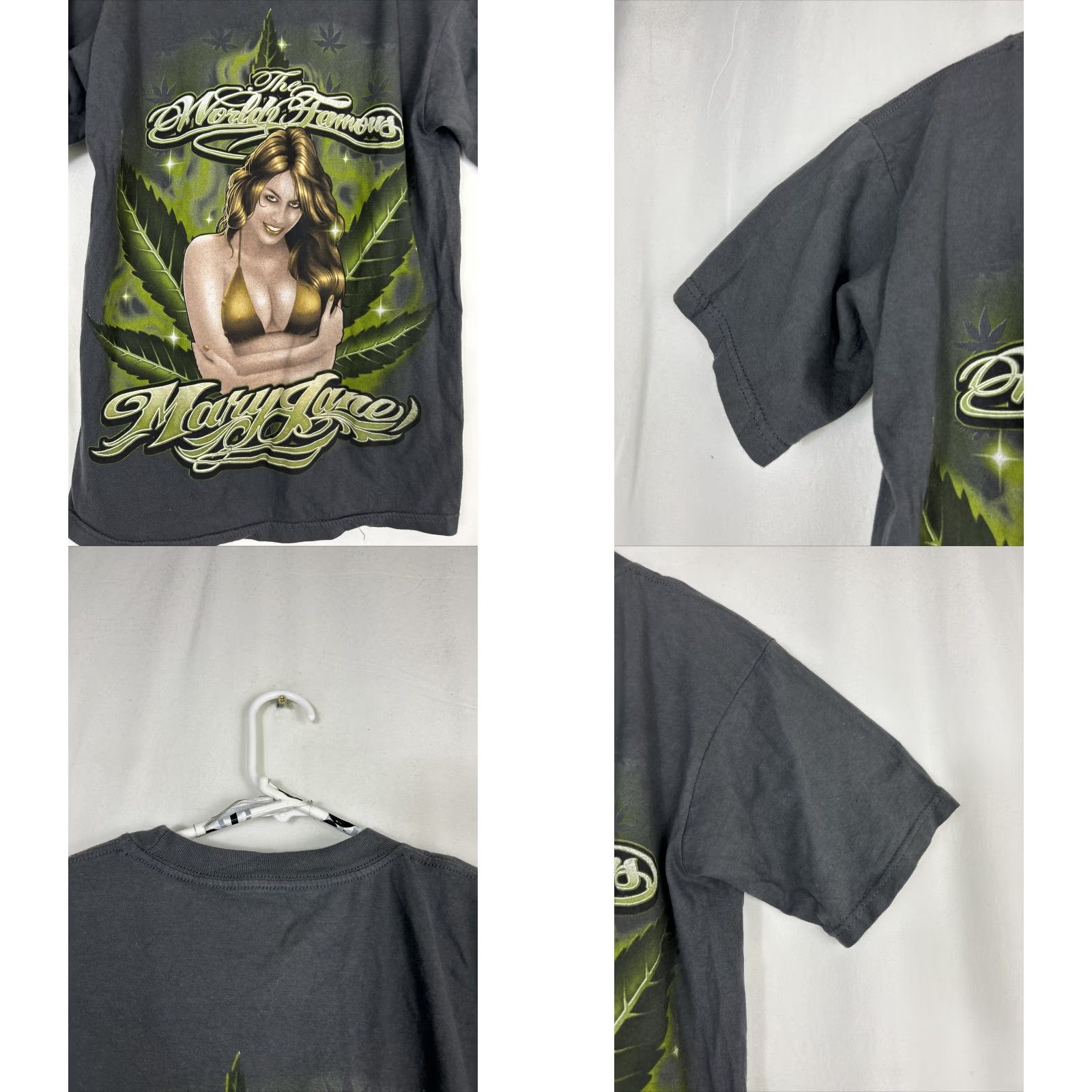 Vintage Mens Small Short Sleeve Gray T Shirt Mary Jane Bikini Leaf D Naty Country Mexico White? Size US S / EU 44-46 / 1 - 8 Thumbnail