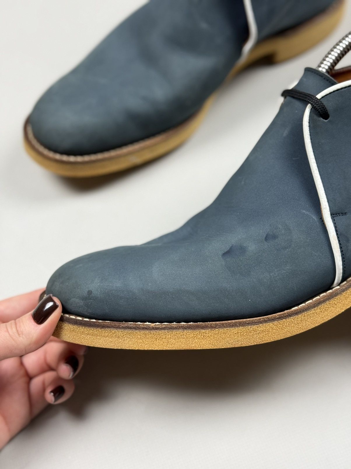 Grenson Grenson Men’s Leather Lace Up Formal Desert Boots Shoes Size US 8.5 / EU 41-42 - 13 Thumbnail