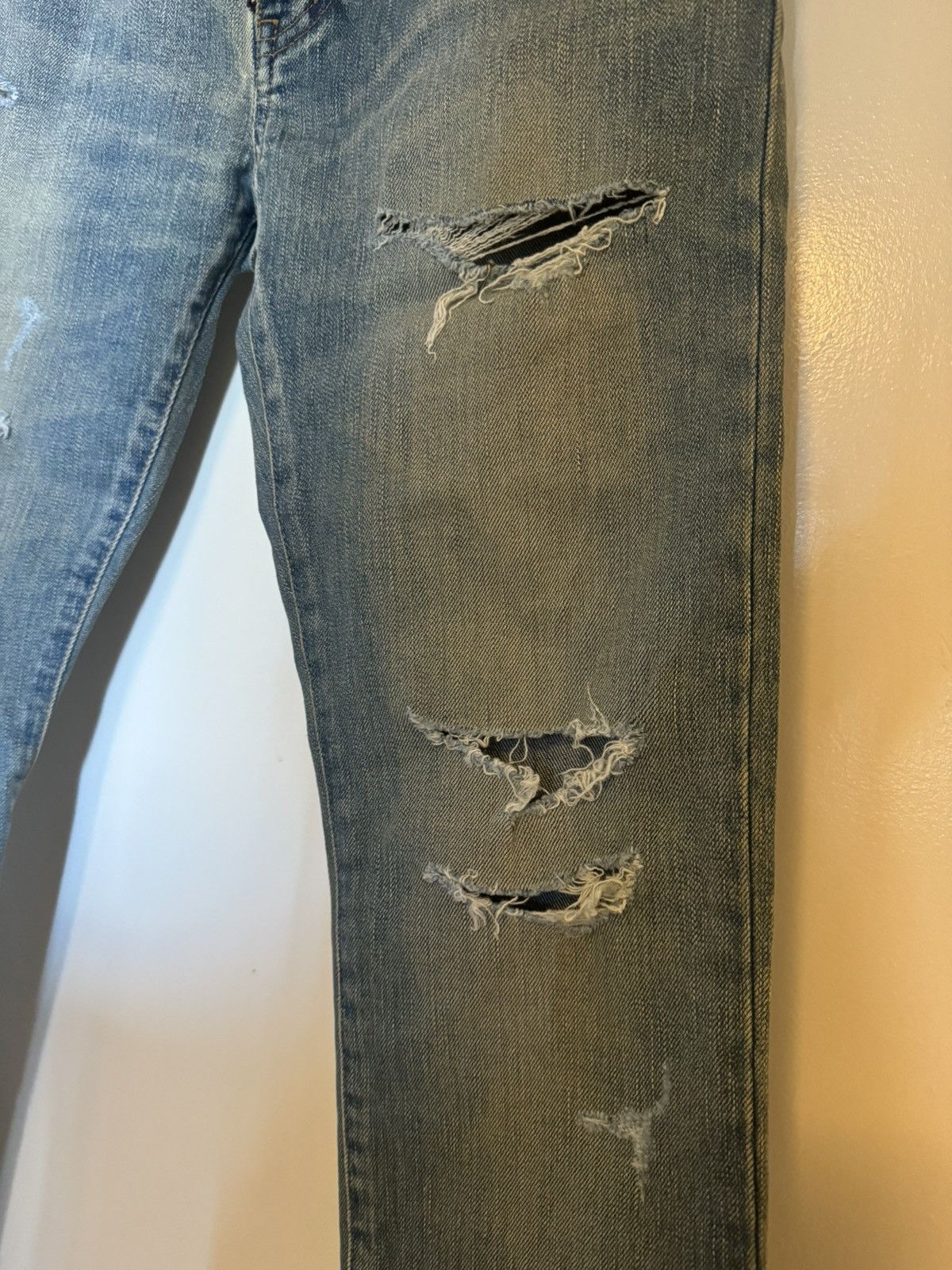 Saint Laurent Paris Saint Laurent Paris Crash Destroyed Jeans 30 Hedi Slimane Size US 30 / EU 46 - 5 Thumbnail