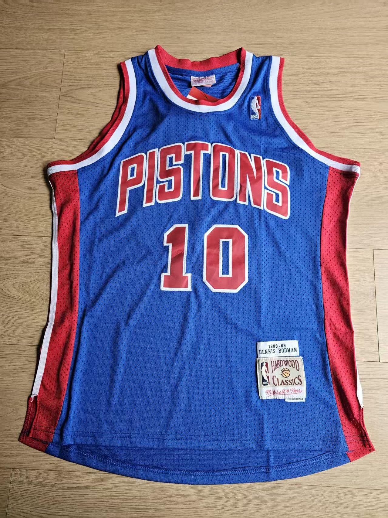 NBA Detroit Pistons #10 Dennis Rodman Jersey Size US XL / EU 56 / 4 - 1 Thumbnail