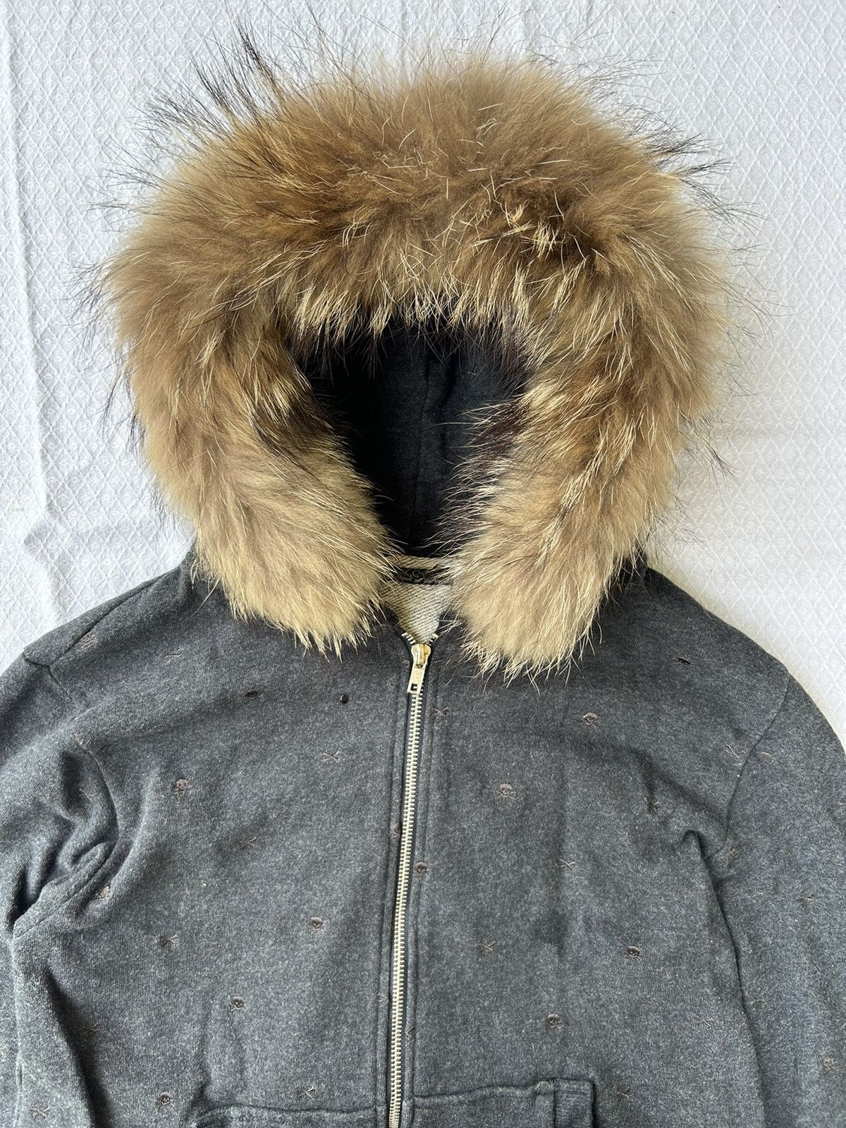 If Six Was Nine Shaggy fur hoodie skull zip style Ifsixwasnine lgb Size US M / EU 48-50 / 2 - 7 Thumbnail