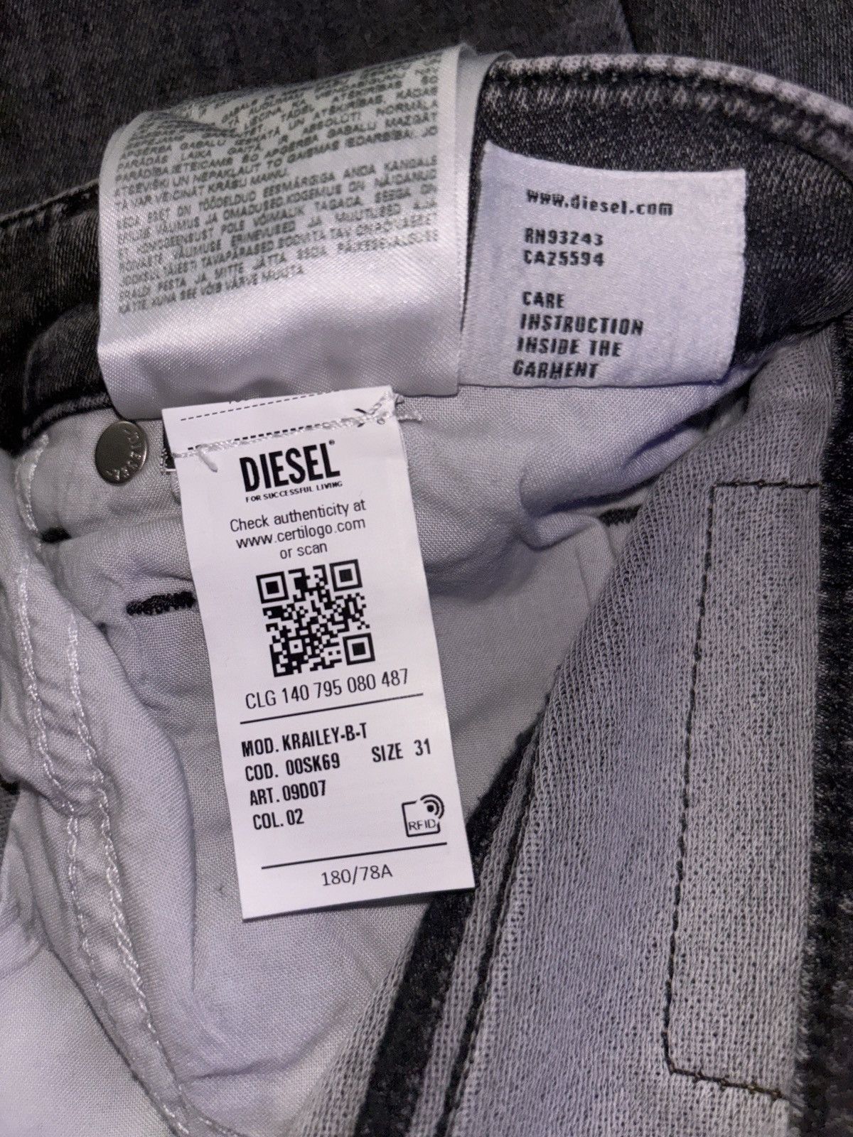 Diesel Diesel Denim Jeans Size US 31 - 7 Thumbnail