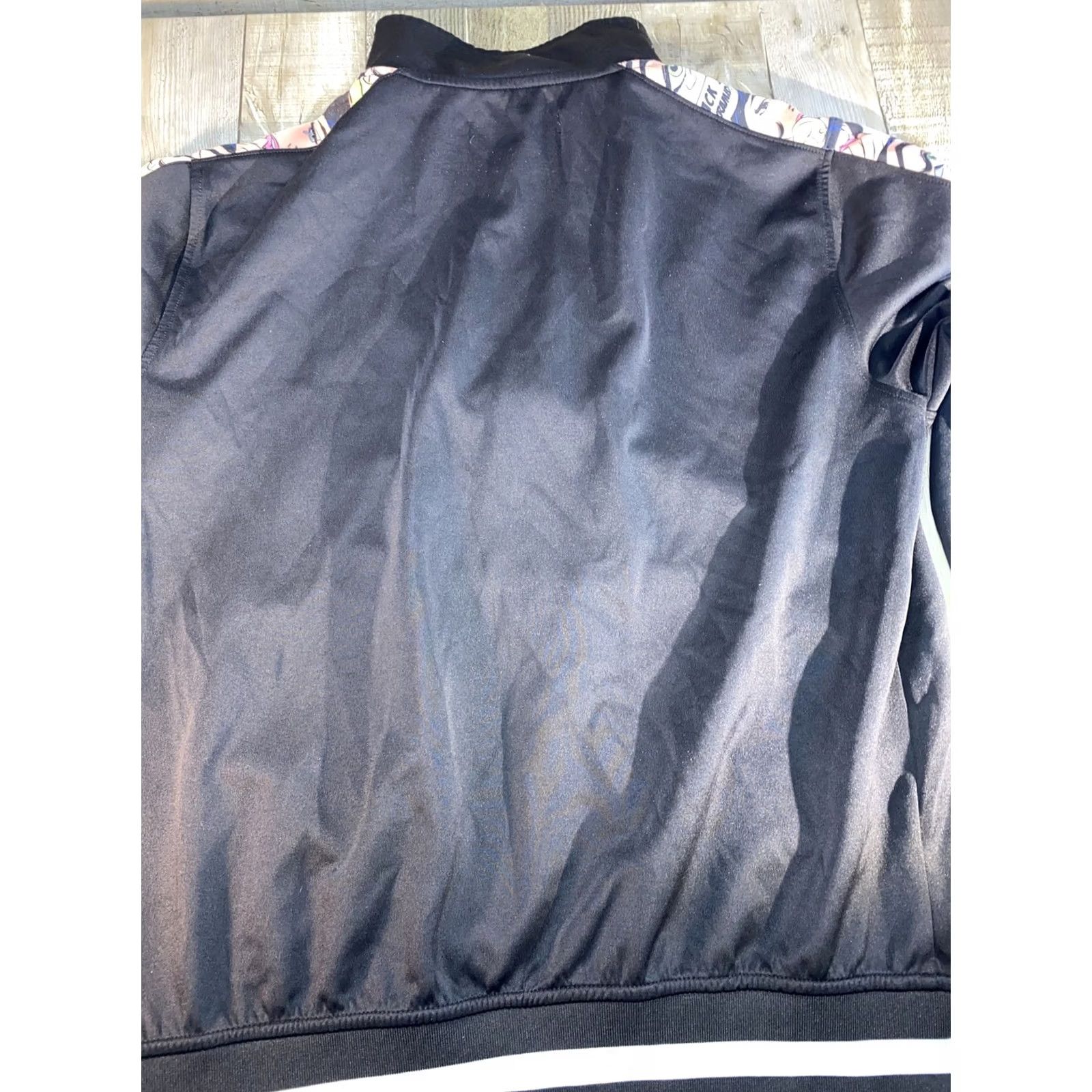 Black Pyramid Black Pyramid Jacket Track Jacket Zip-Up Varsity Comic Print Mens XL Black Size US XL / EU 56 / 4 - 5 Thumbnail