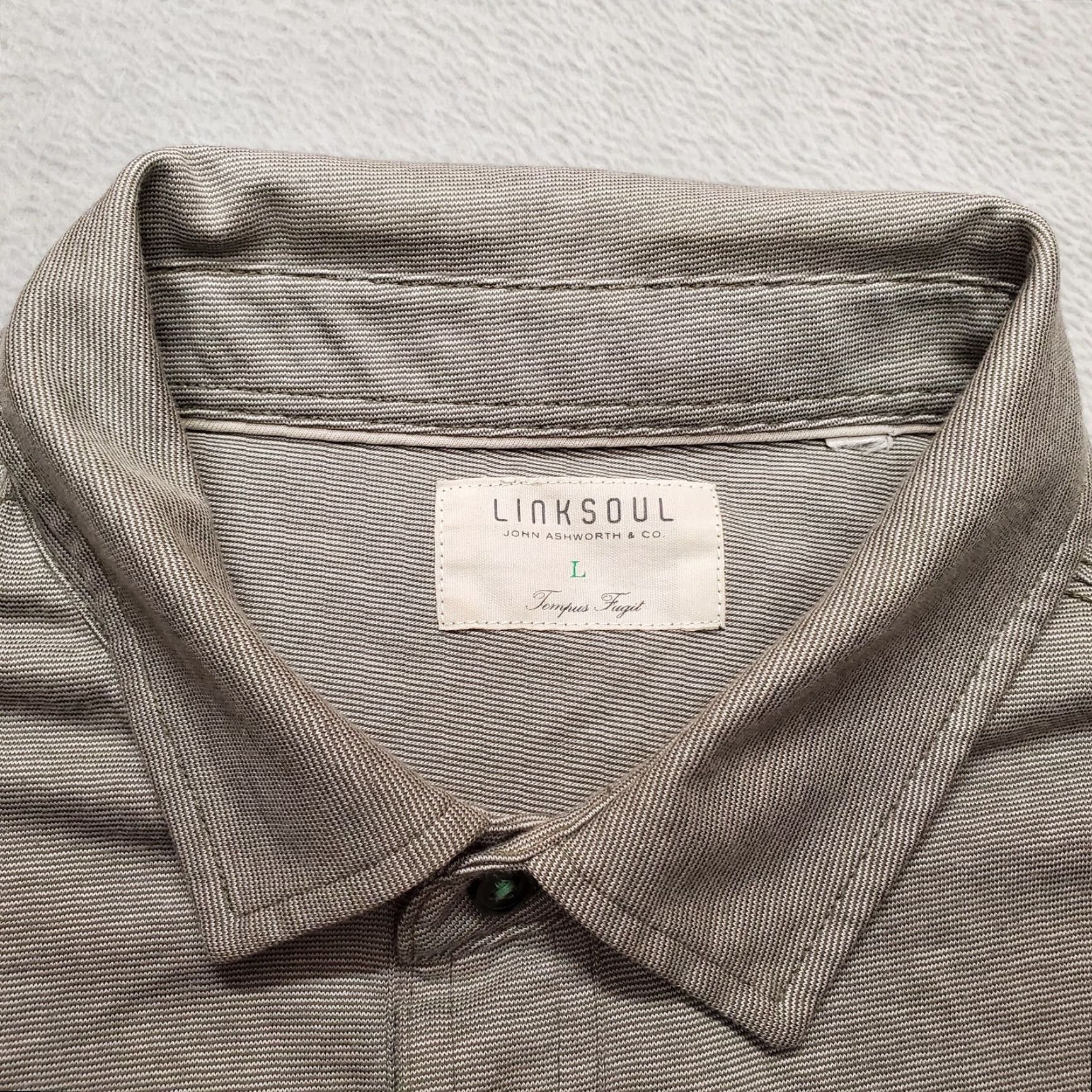 Vintage Linksoul Shirt Men L Green Striped Polo 100% Cotton Golf Short Sleeve Polo Shirt Men L Green Striped Casual Golf Size US L / EU 52-54 / 3 - 4 Thumbnail
