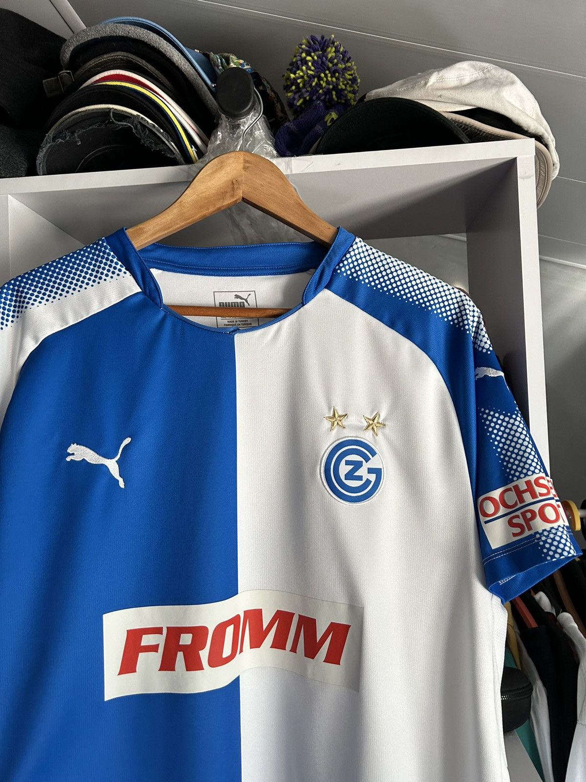 Puma Grasshoppers 2017/18 Home Puma soccer jersey knit Size US XXL / EU 58 / 5 - 4 Thumbnail