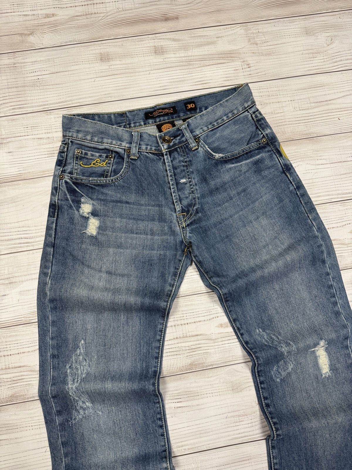 Ed Hardy Crazy Ed Hardy Y2K Tiger Embroidered Jeans Size US 30 / EU 46 - 11 Thumbnail