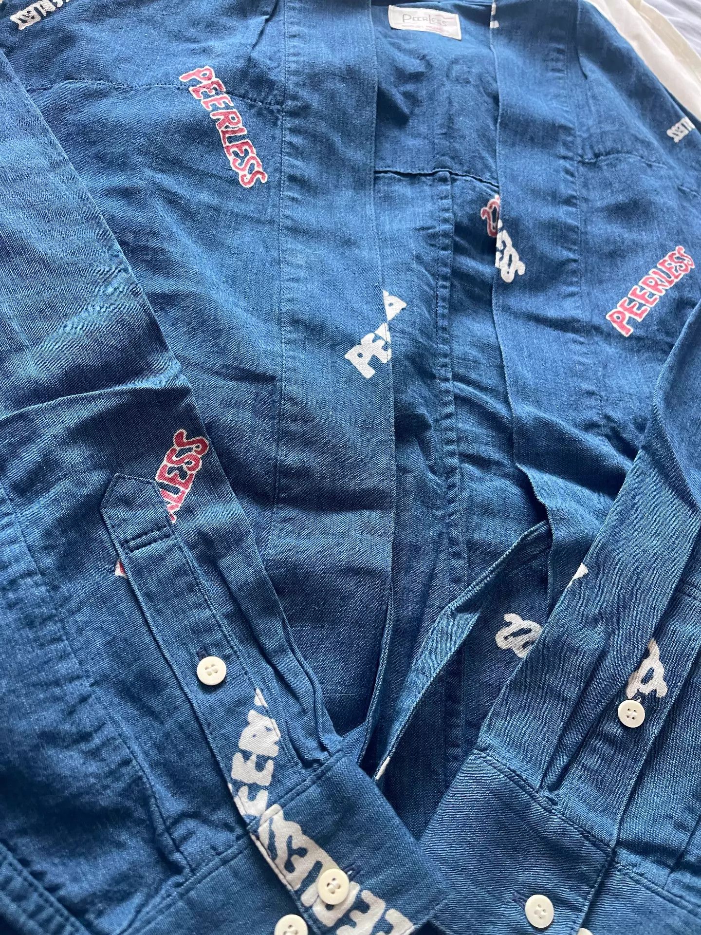 Visvim visvim peerless indigo allover print soft denim haori size 3 like new Size US L / EU 52-54 / 3 - 4 Thumbnail