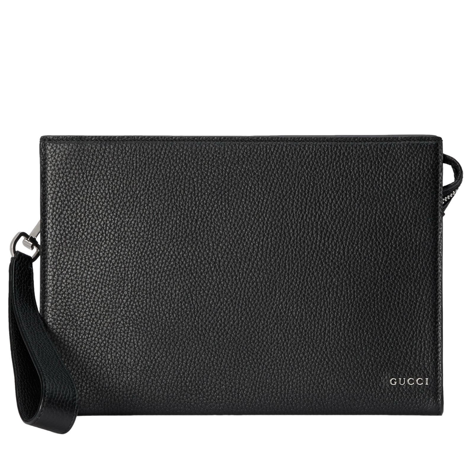 Gucci GUCCI $1250 Small Black Leather Pouch New & Authentic Size ONE SIZE - 1 Thumbnail