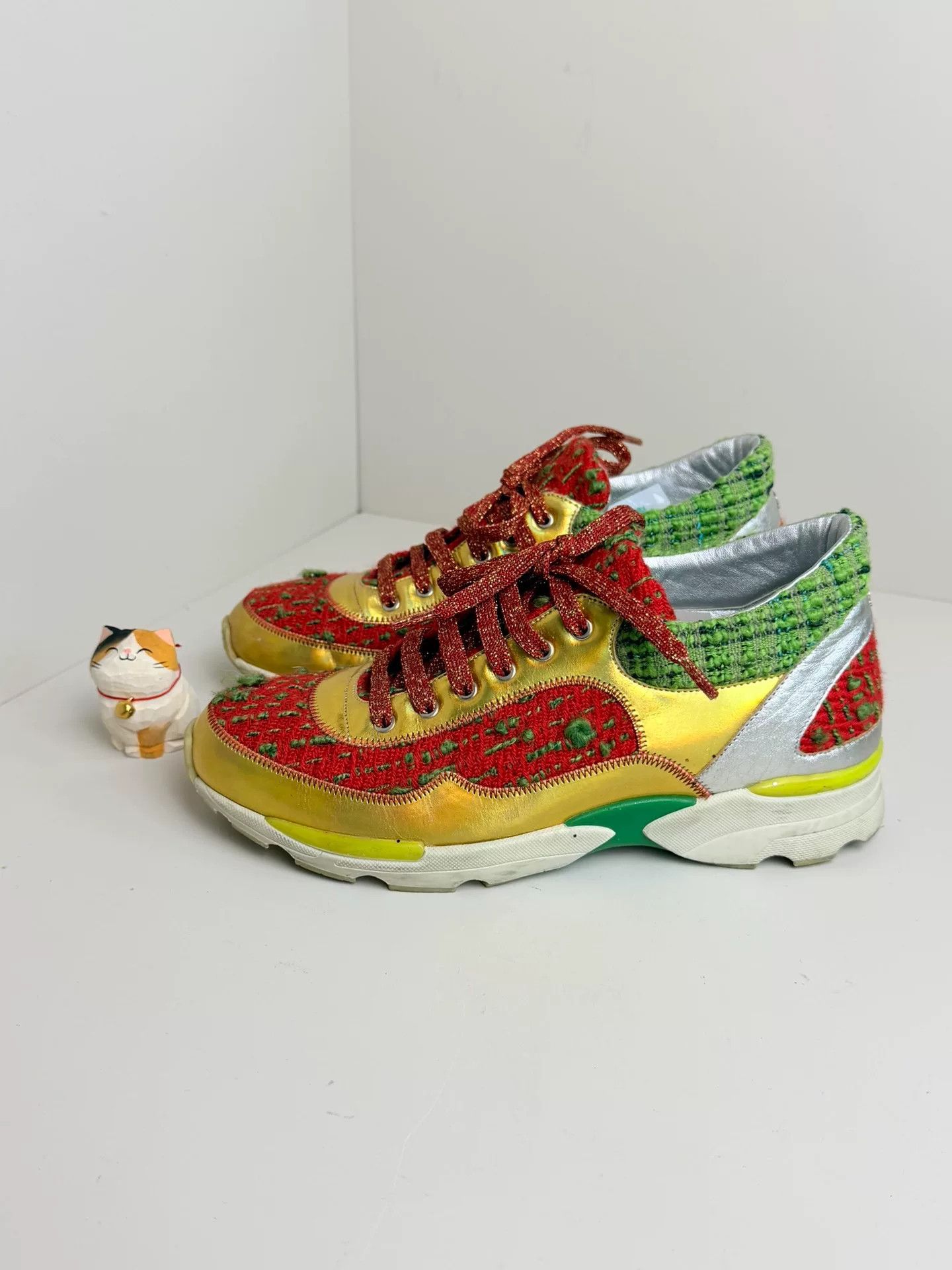 Chanel Chanel Wool Multi Lowtop Sneakers us_7-5 Women Size US 7.5 / IT 37.5 - 1 Thumbnail