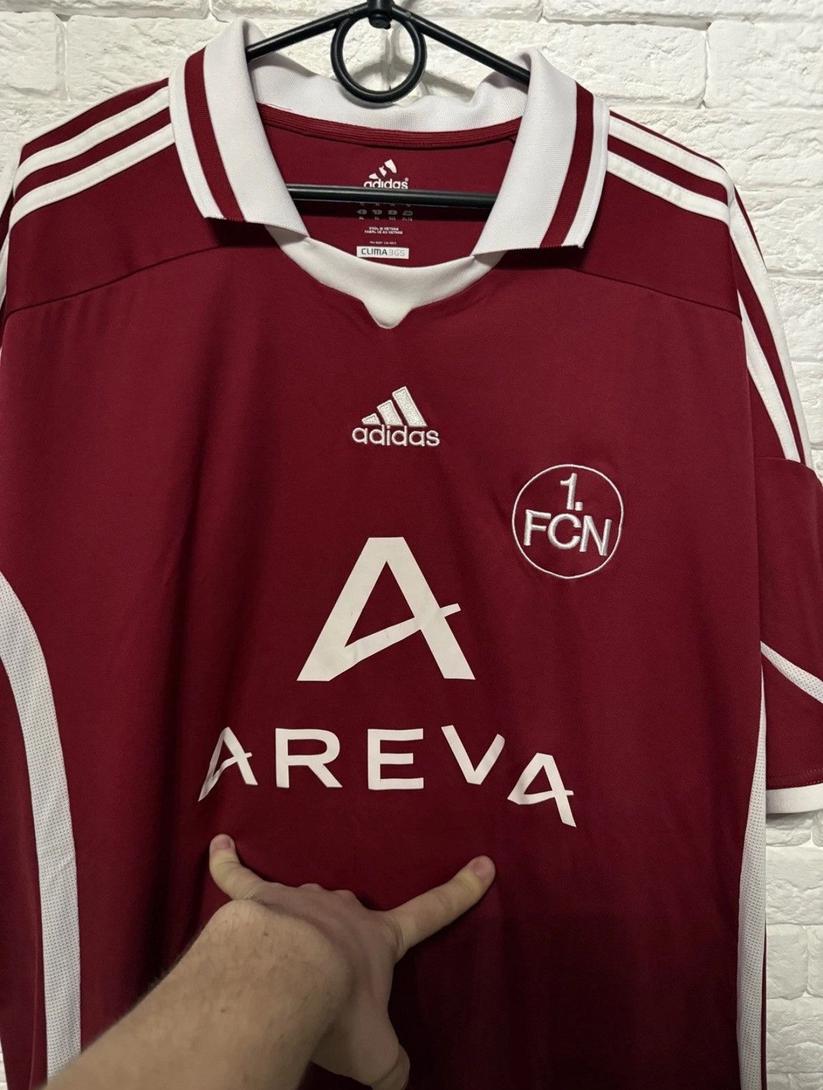 Adidas Adidas Nurnberg PINOLA #25 09/10 Jersey Home Football Shirt Size US XL / EU 56 / 4 - 3 Thumbnail